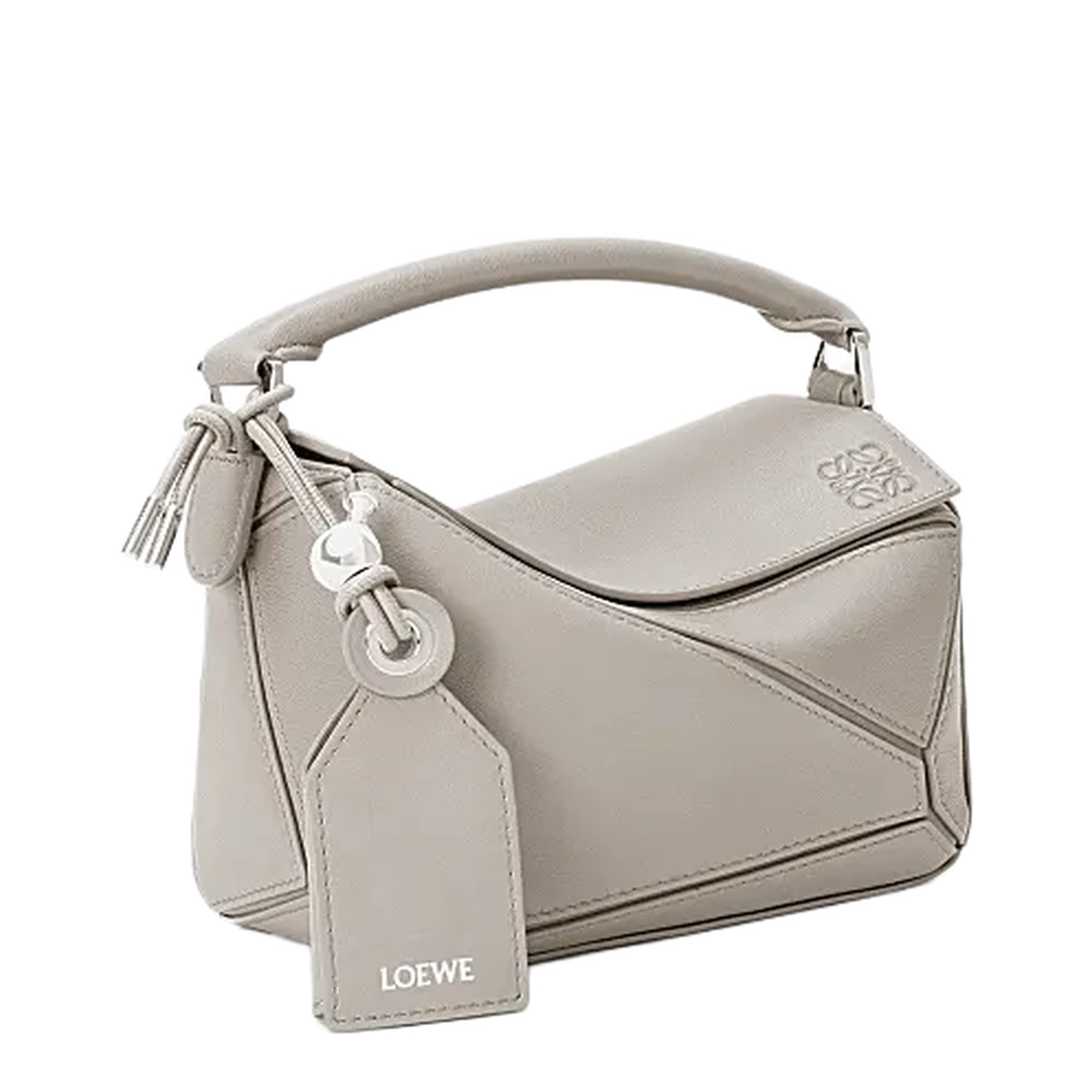 Mini Featherlight Puzzle Bag in Nappa Lambskin Grey