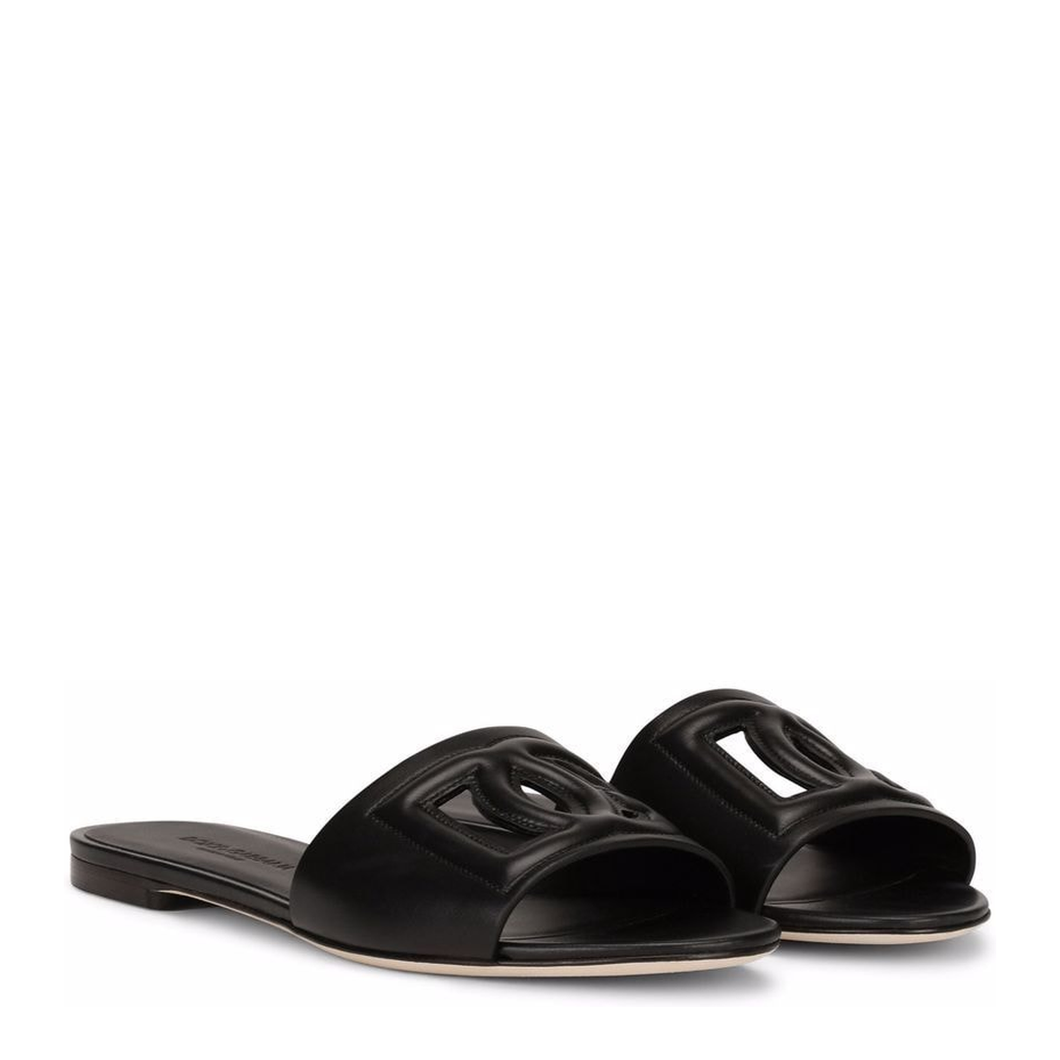 Calfskin Slides with DG Millennials Logo