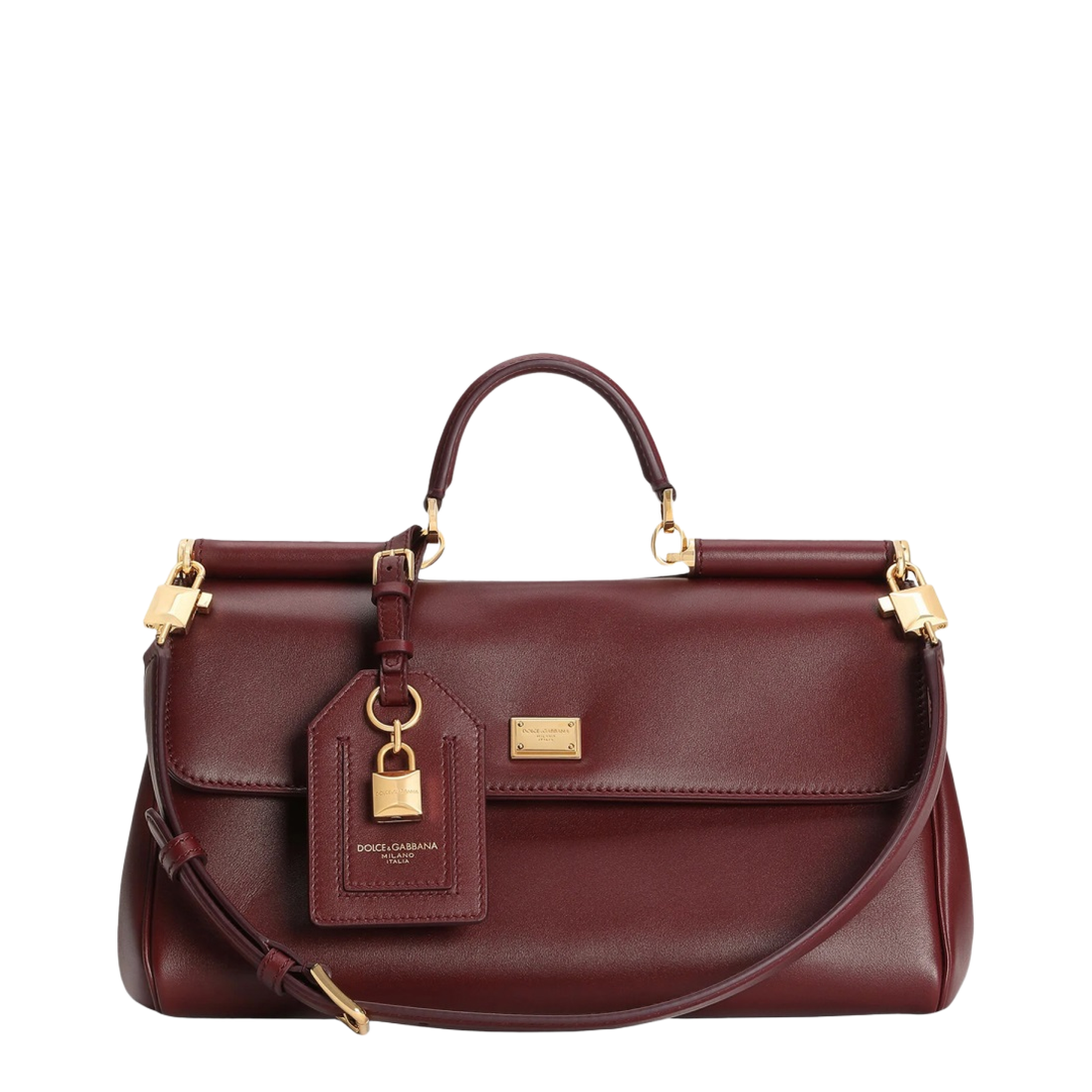 Sicily Handbag in Burgundy Leather