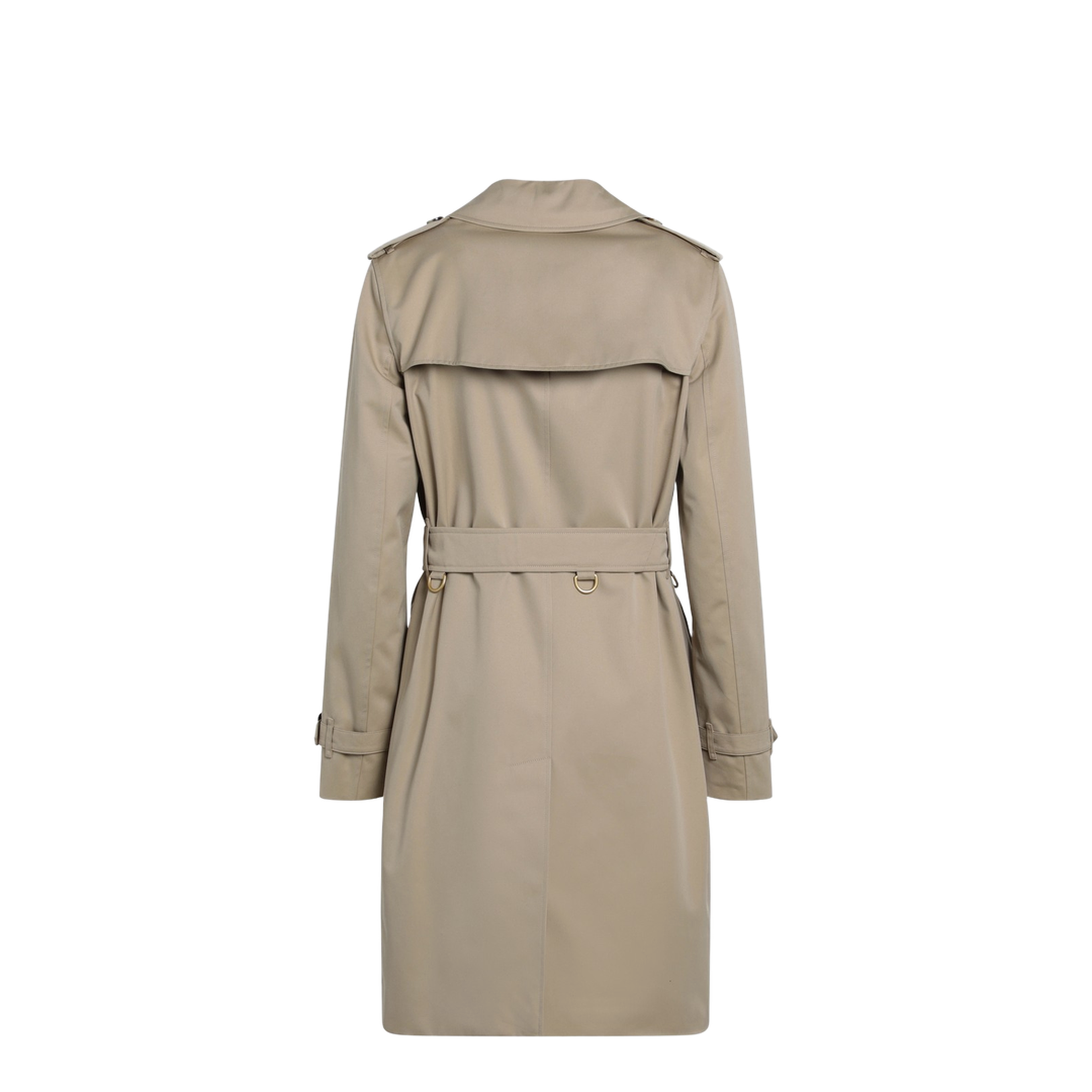 Beige Double-Breasted Kensington Cotton Trench Coat