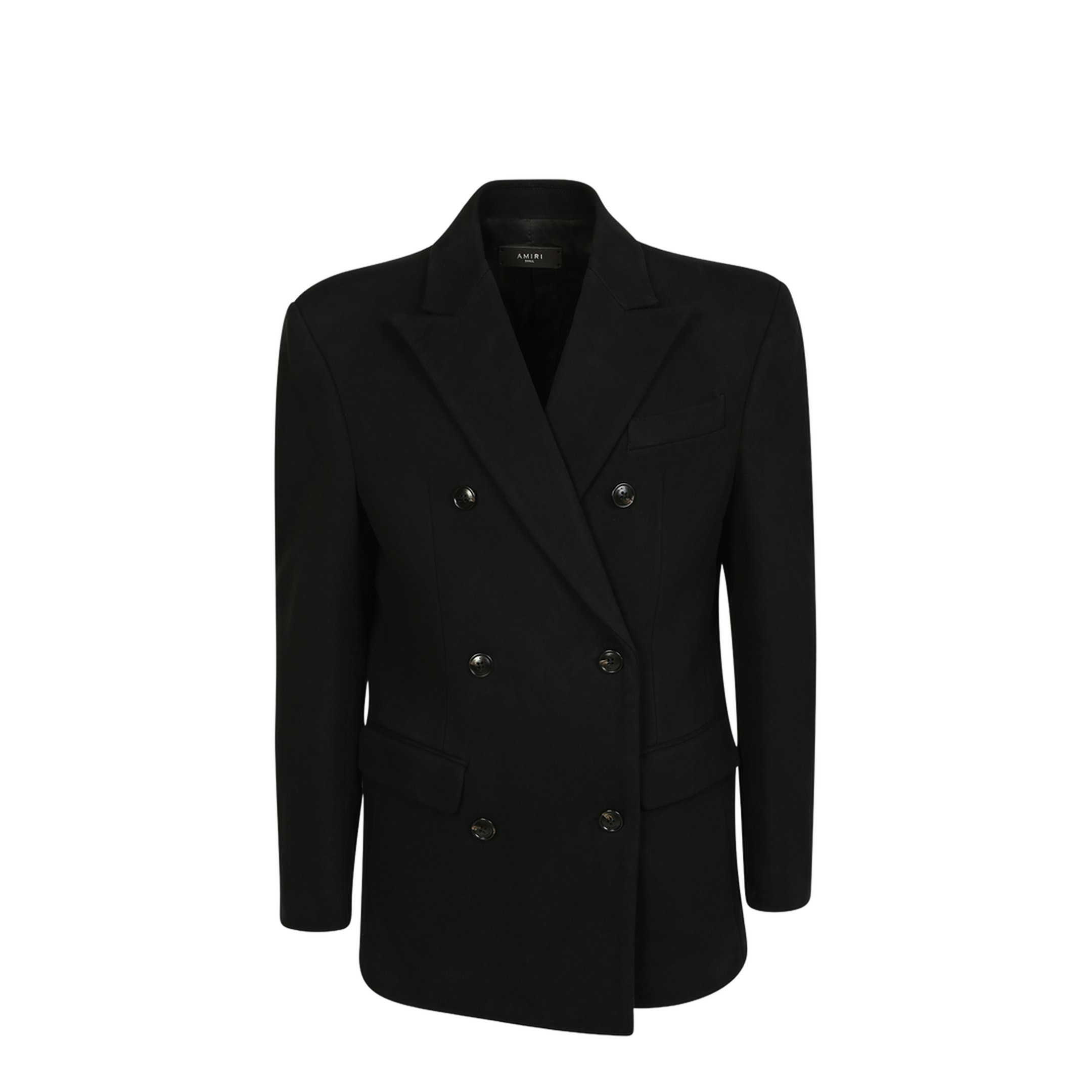 Double Breasted Cotton Jacket Black