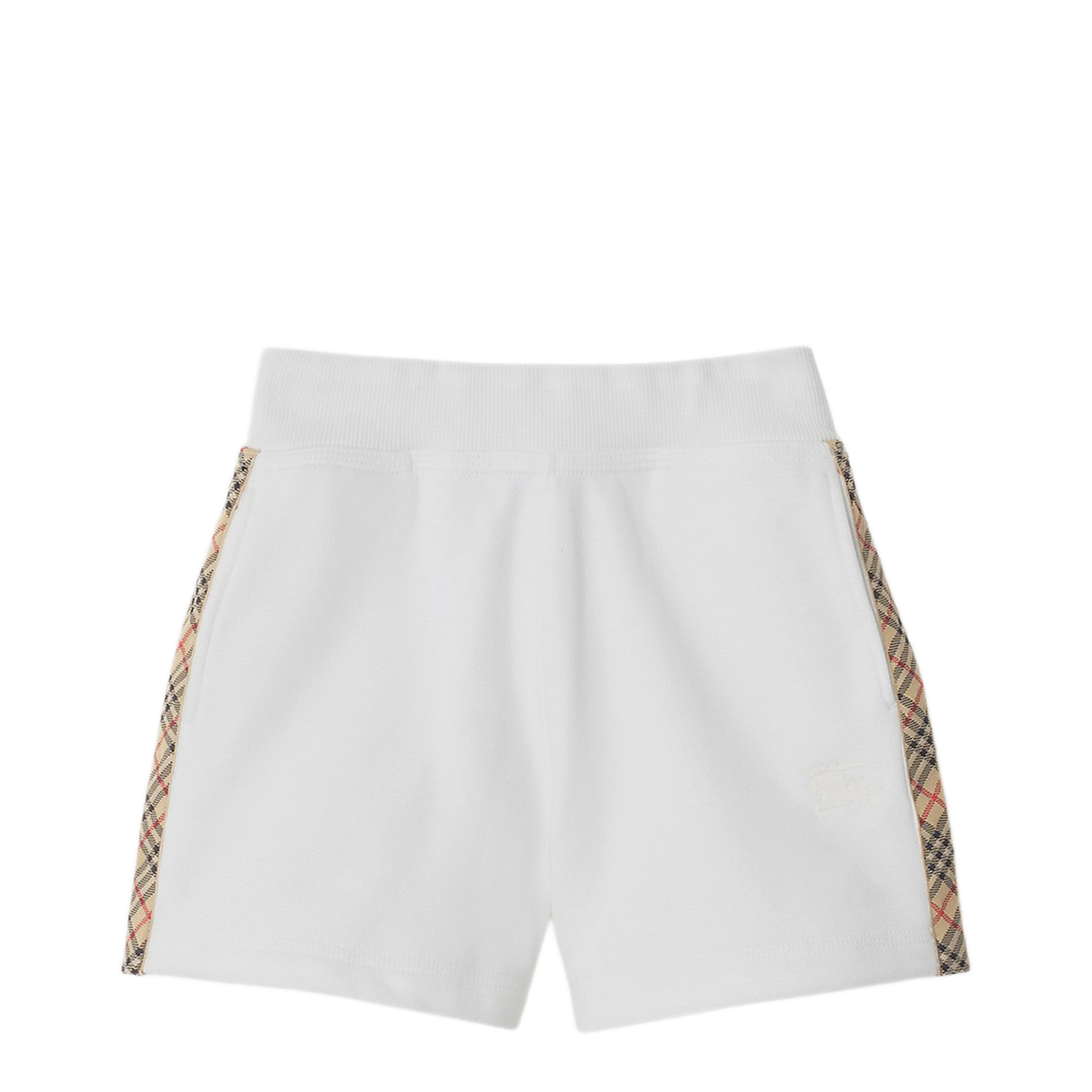 MAYFEYR - Burberry - White Shorts With Check Trims - 8111904148165A1464