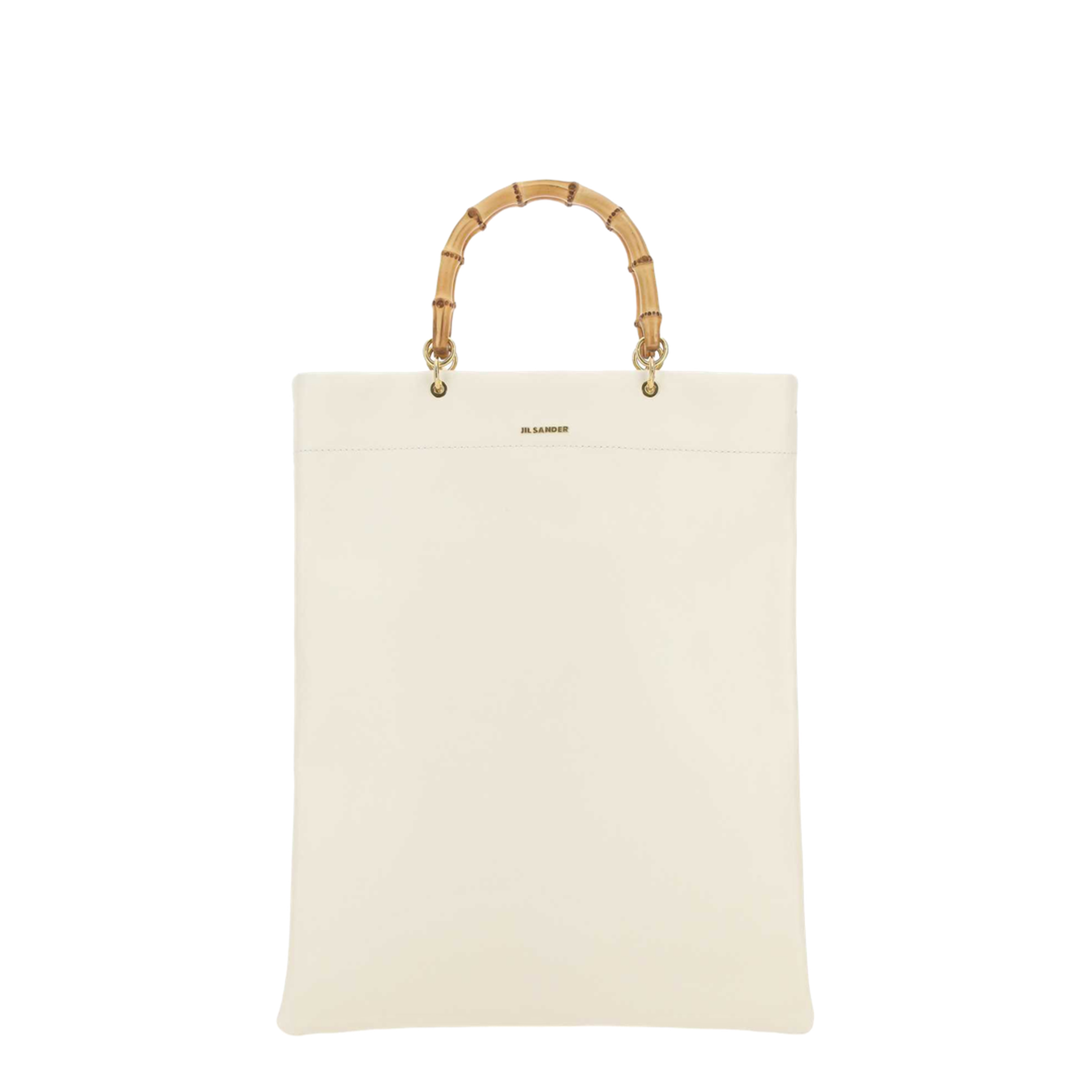Ivory Leather Medium Shopping Bag
