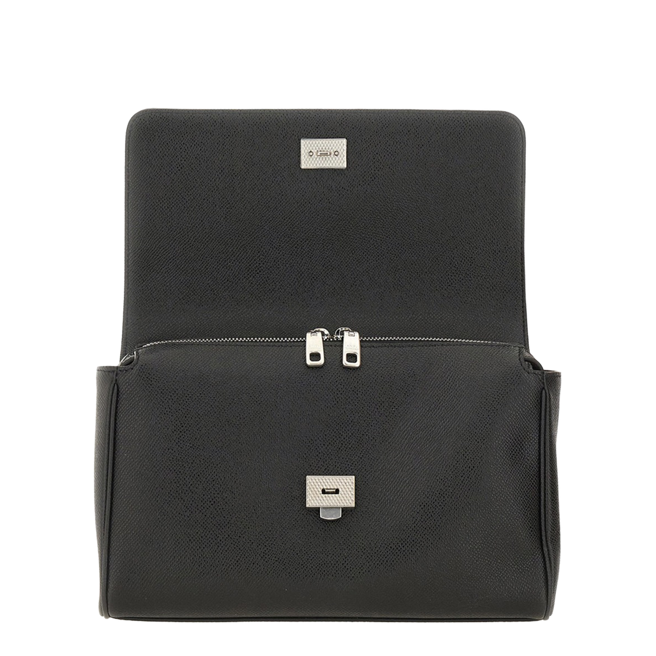 Leather Tote Bag In Black