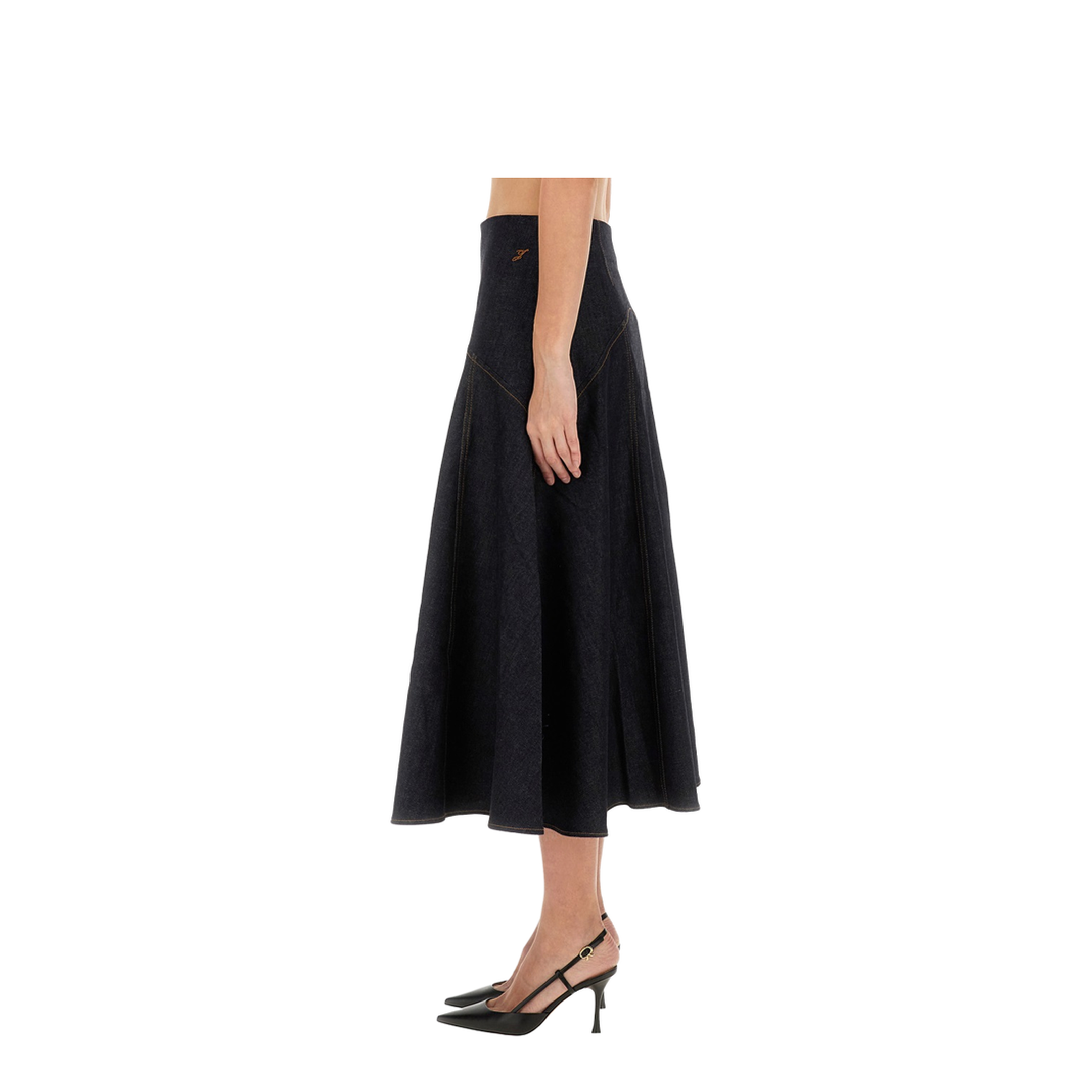 "DE-NÎMES TRIANGLE" DENIM SKIRT