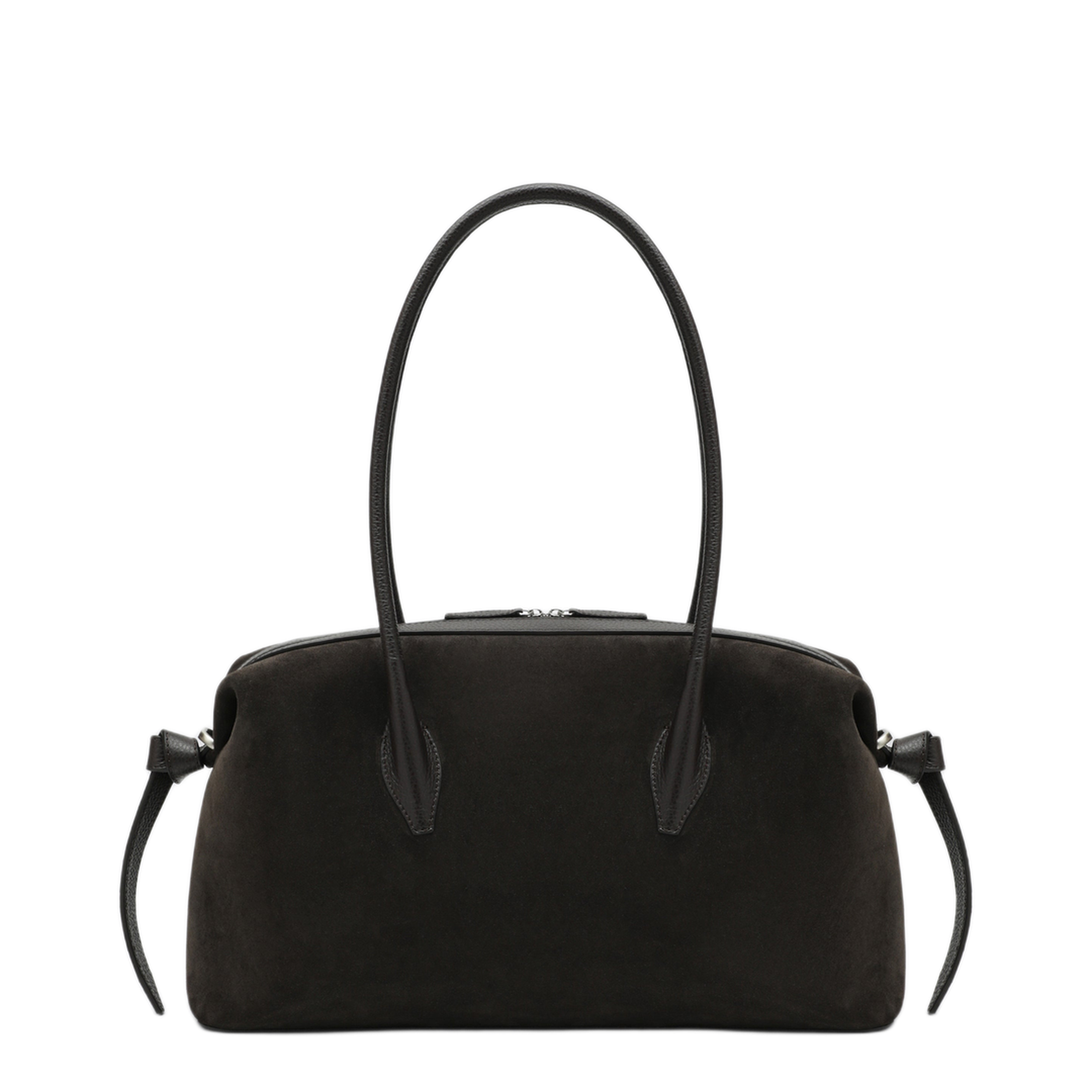 MAYFEYR - Yuzefi - Brioche Duffle Bag In Ganache Coloured Suede - BRIOCHEDUFFLESUEGA