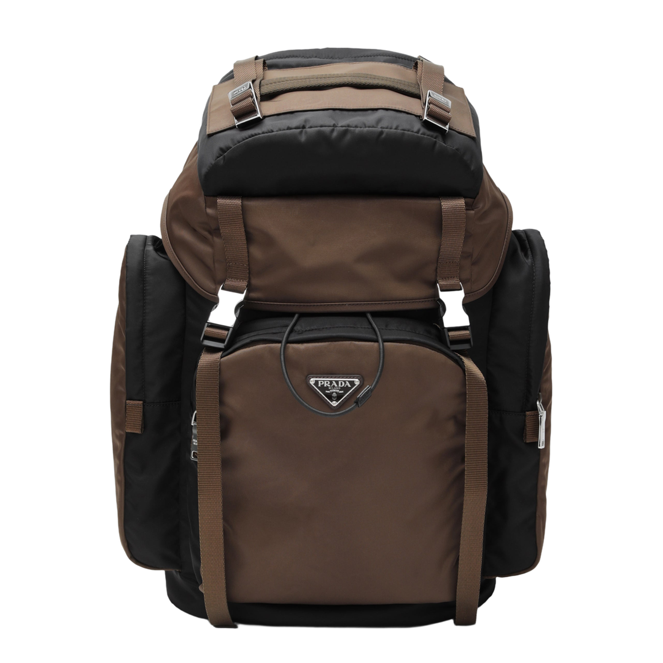 MAYFEYR - Prada - Backpack In Re-Nylon And Leather Black Burnt - 2VZ120OOM2DMGF03MQ