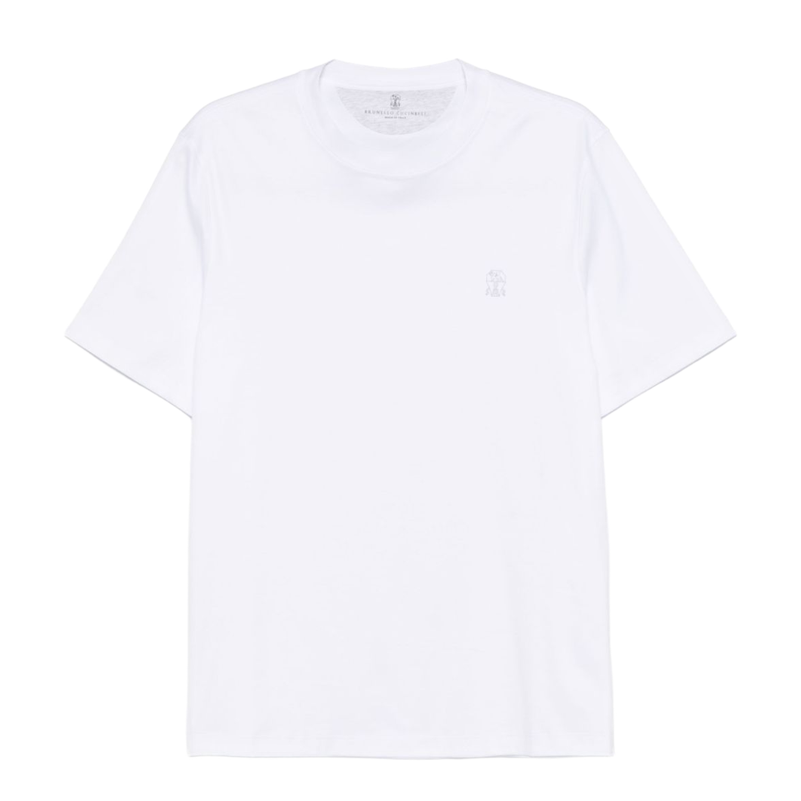White Crew Neck Cotton T-Shirt