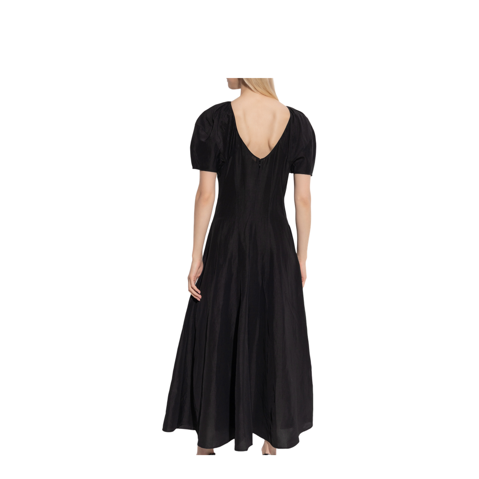 Dress with a round neckline