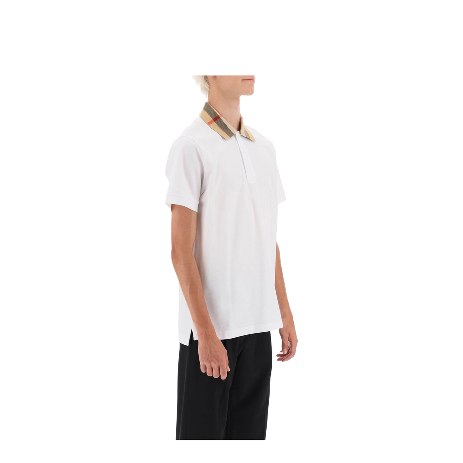 Cody Check Collar Polo White