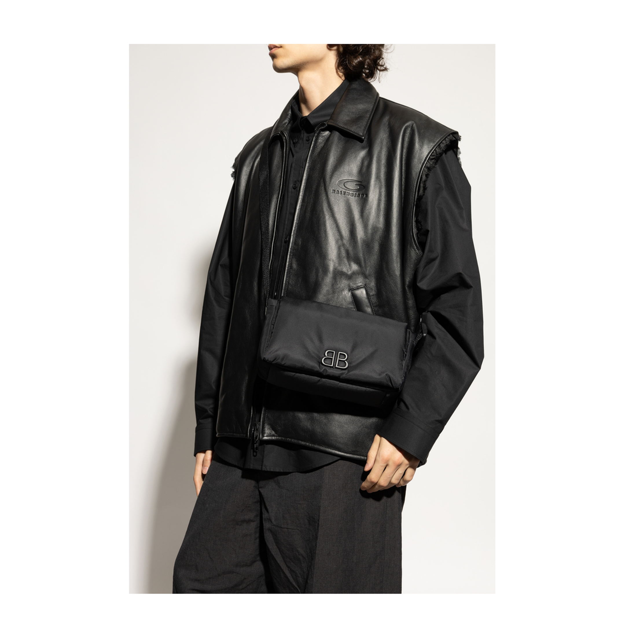 Black Nylon Small Monaco Crossbody Bag