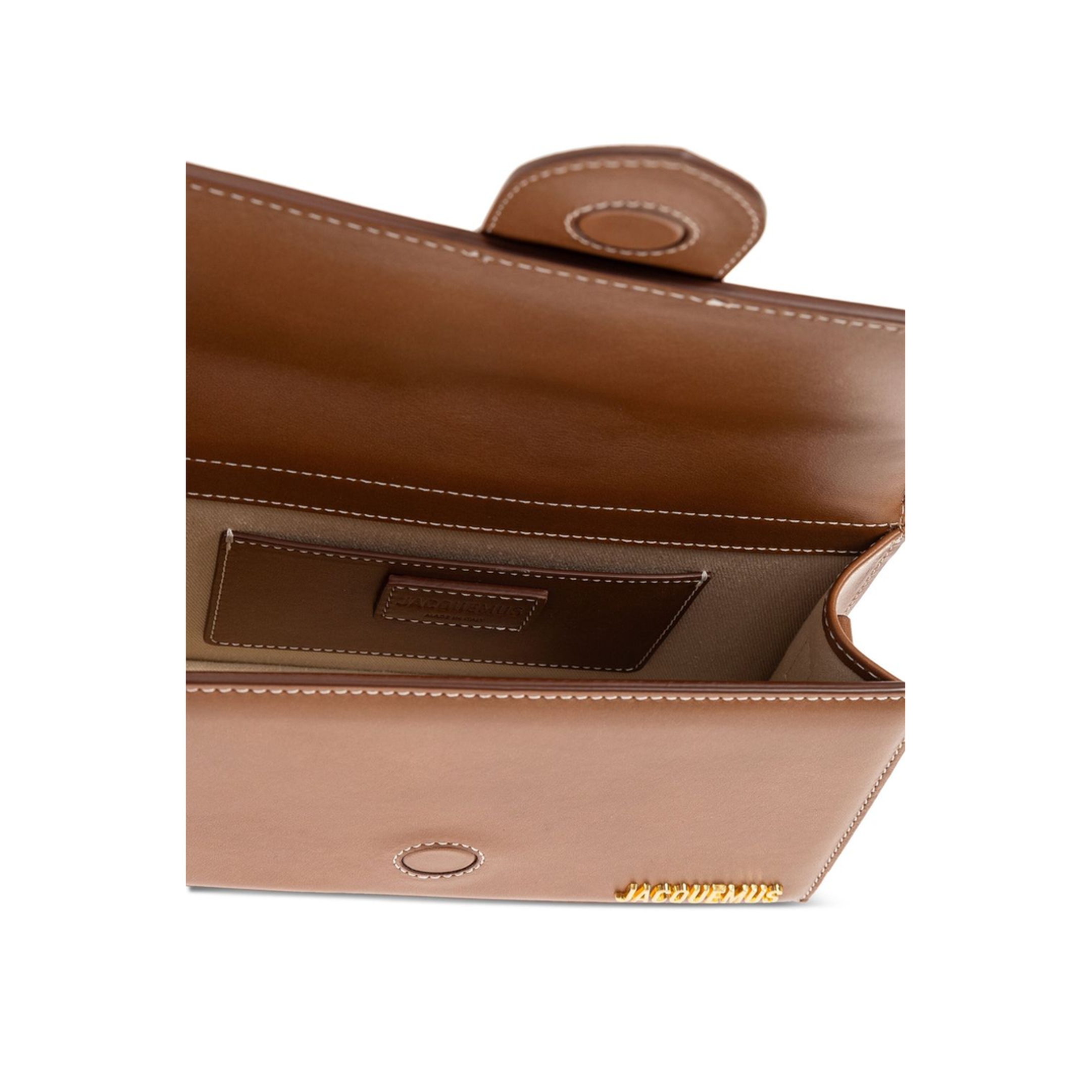 Bambino Large Calfskin Top-Handle Bag - Light Brown