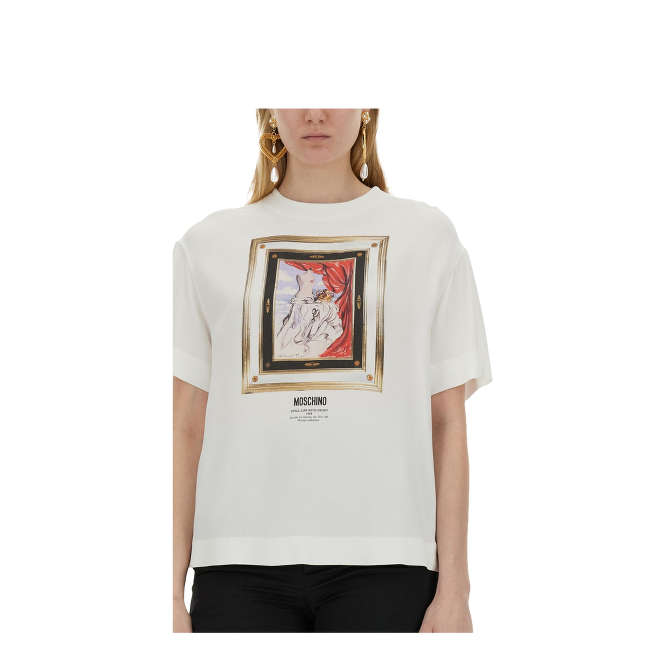 ENVER SATIN BLOUSE STILL LIFE WITH HEART