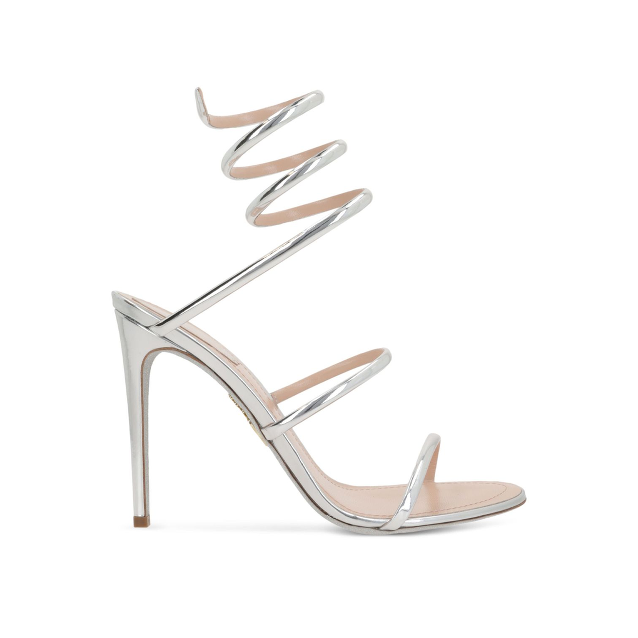 MAYFEYR - Rene' Caovilla - Cleo Laminated Patent Leather Sandals - Silver - C12351-1050001L001