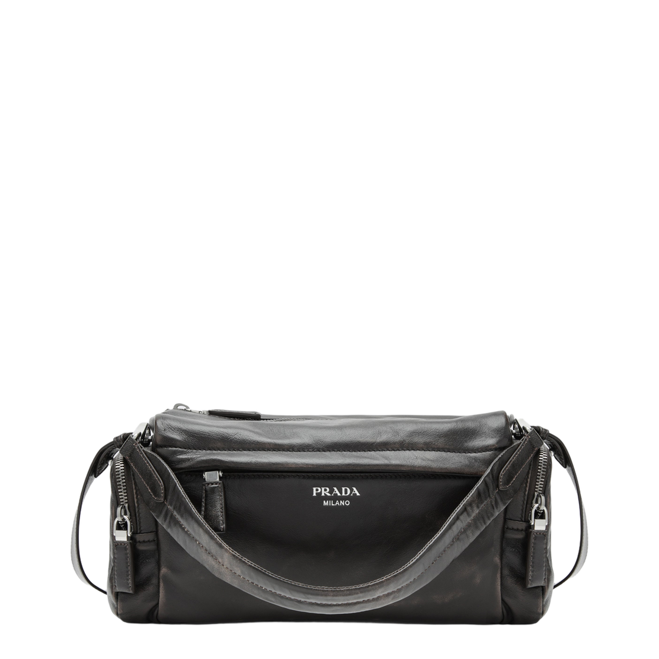 MAYFEYR - Prada - Dark Brown Aged-Effect Nappa Crossbody Bag - 2VH217OOO2C75F0003