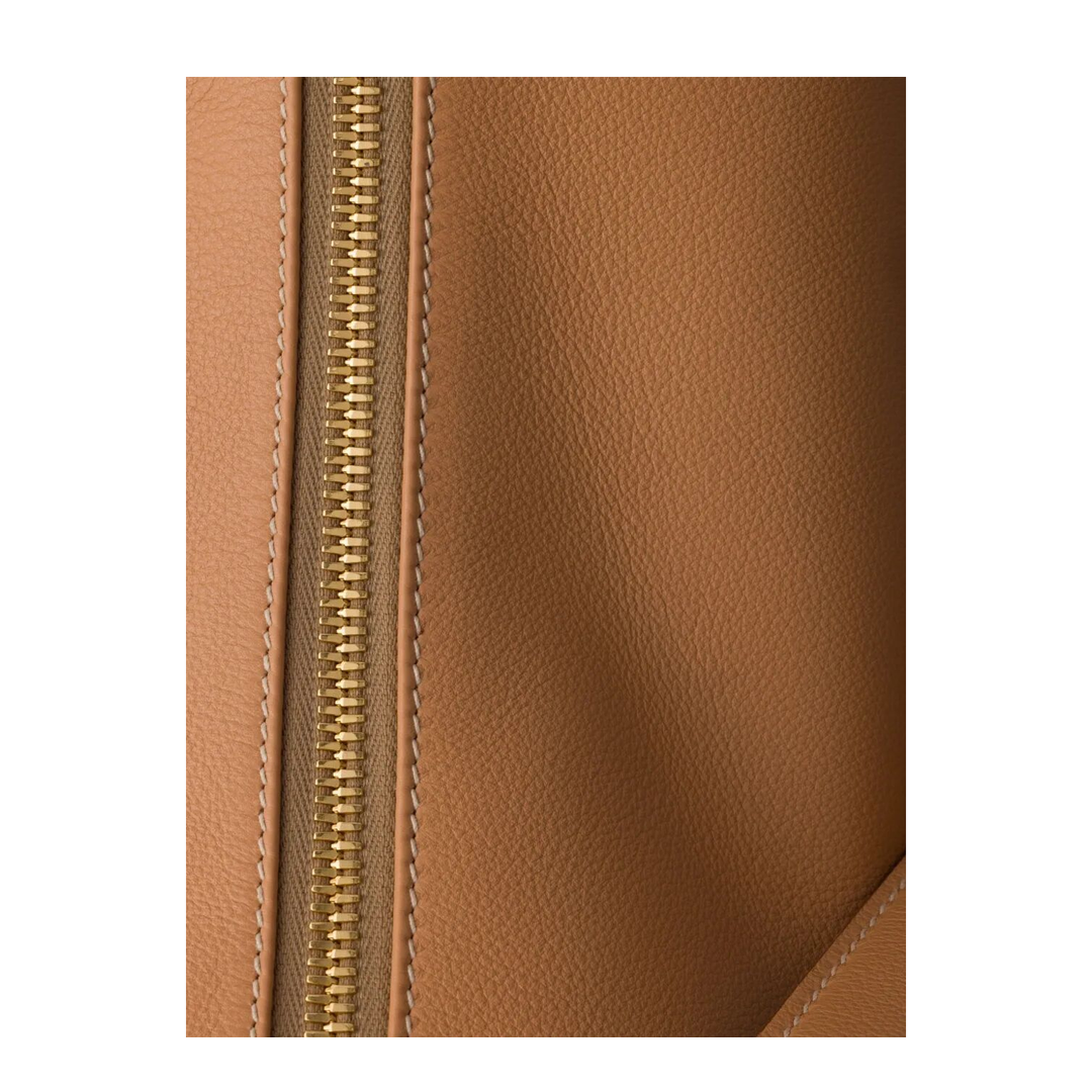 Peach Leather Large Crossbody Bag