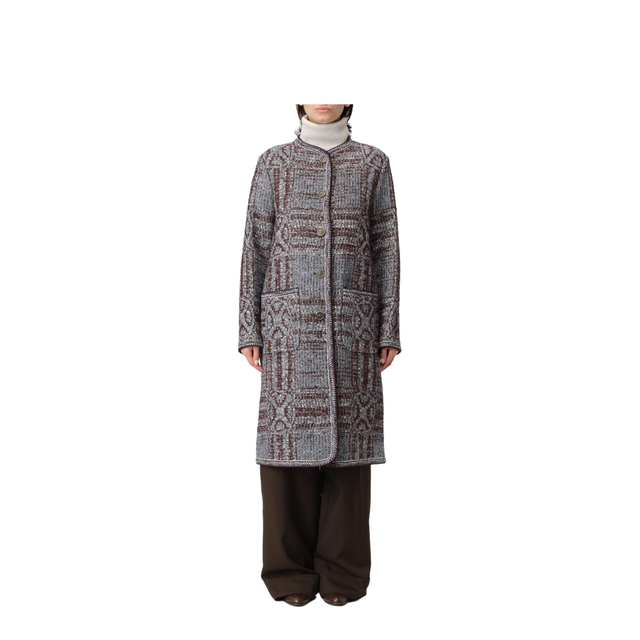 Bouncle Jacquard Coat