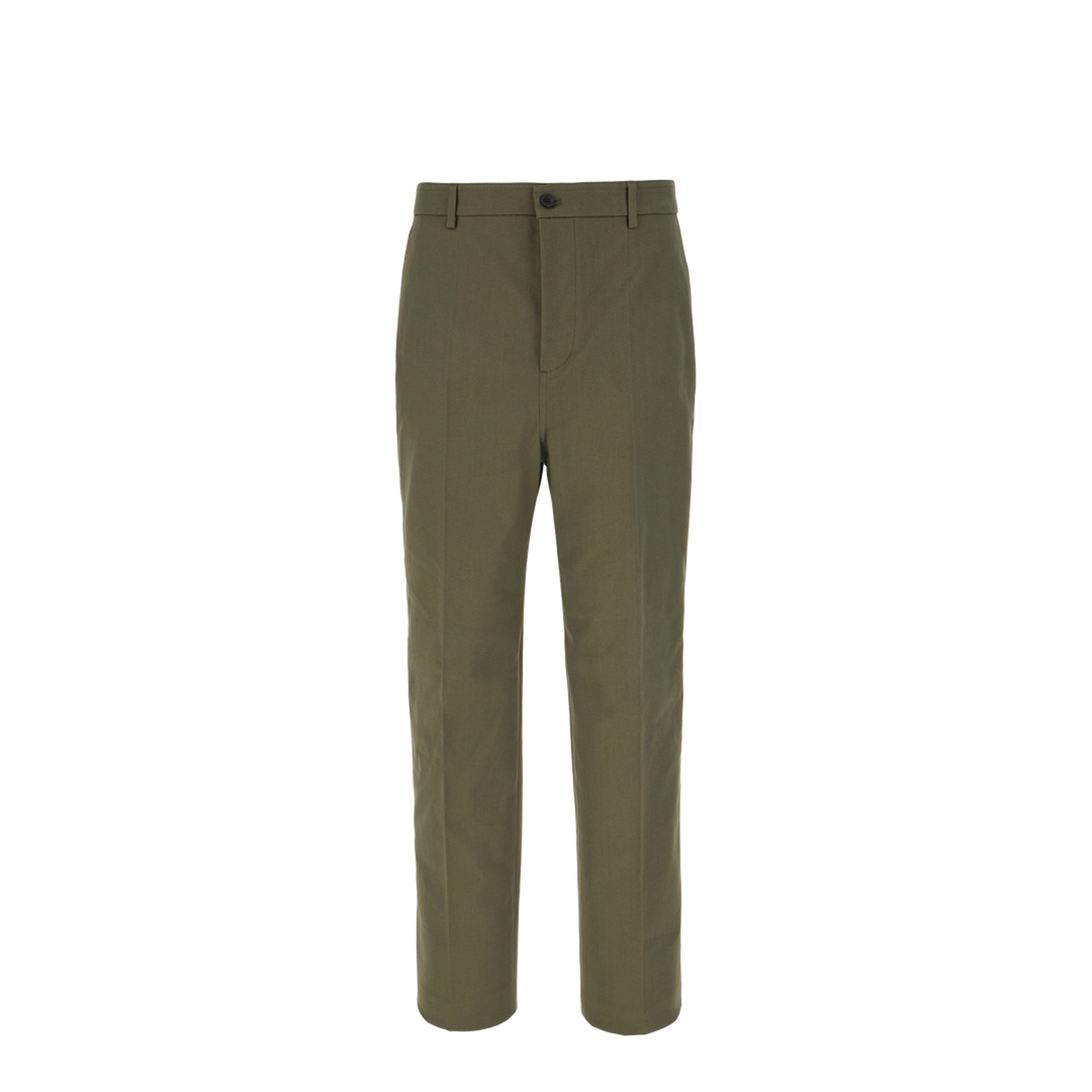 Military Green Stretch Cotton Pants