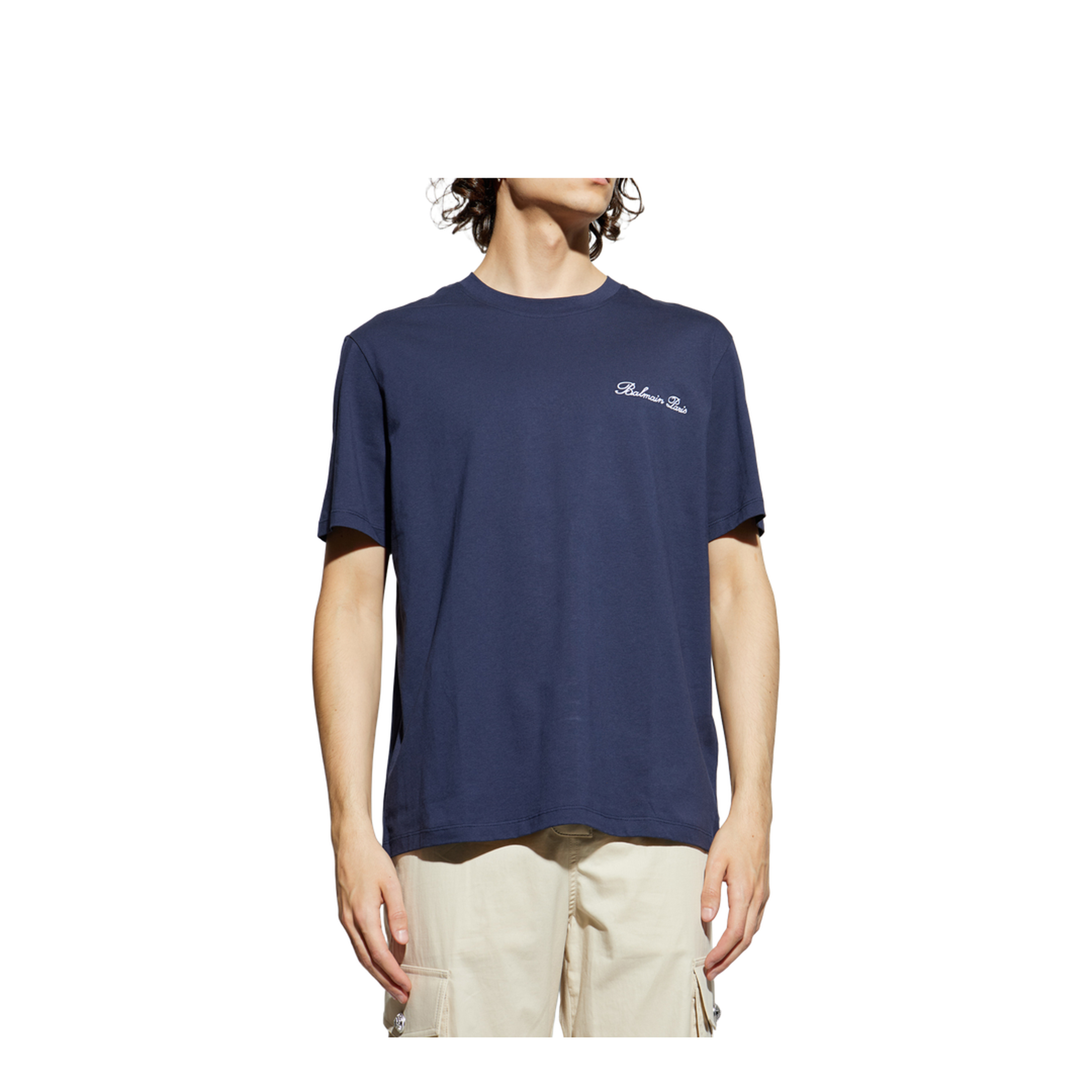 Marine Blue Embroidered Signature T-shirt