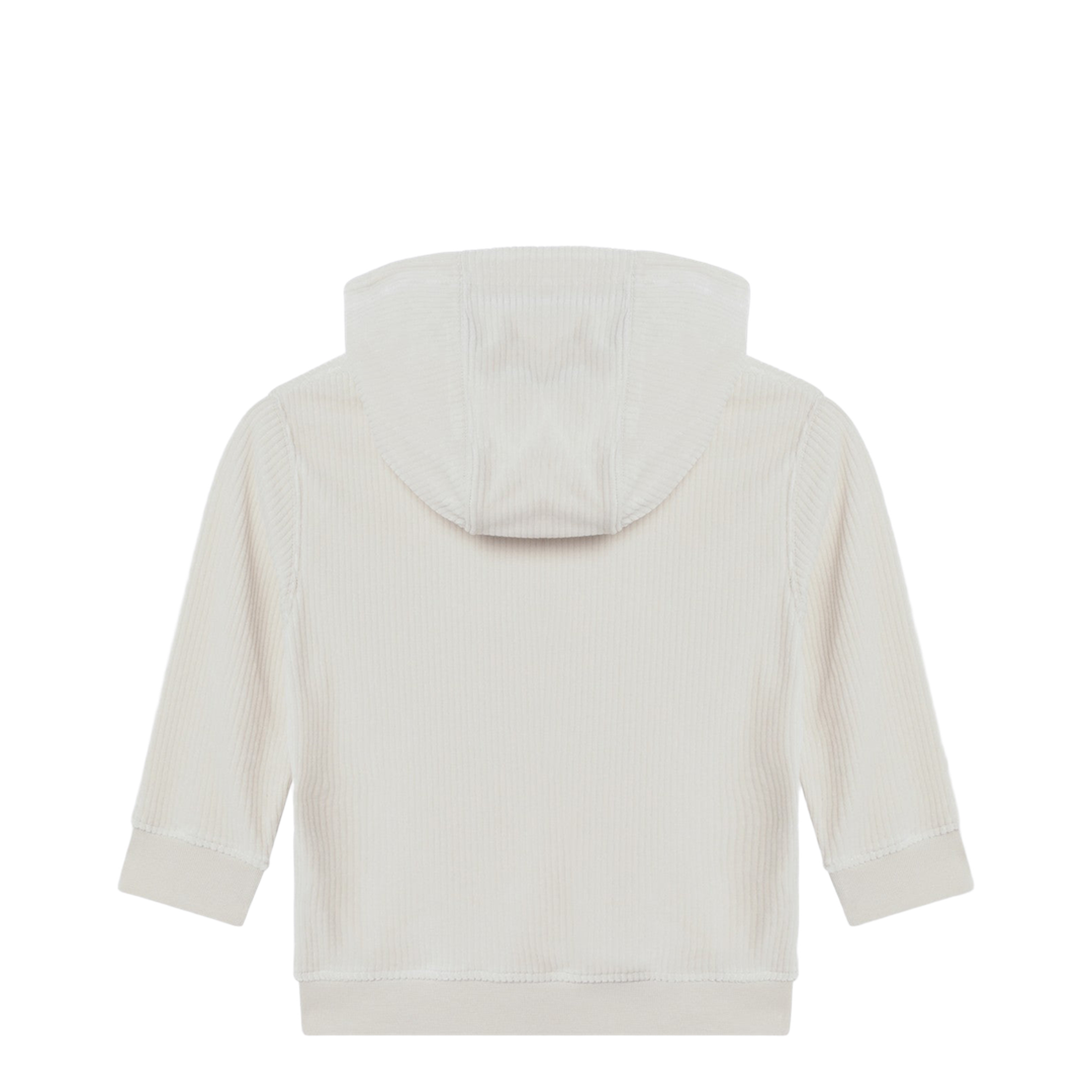 Cream Ribbed Hoodie