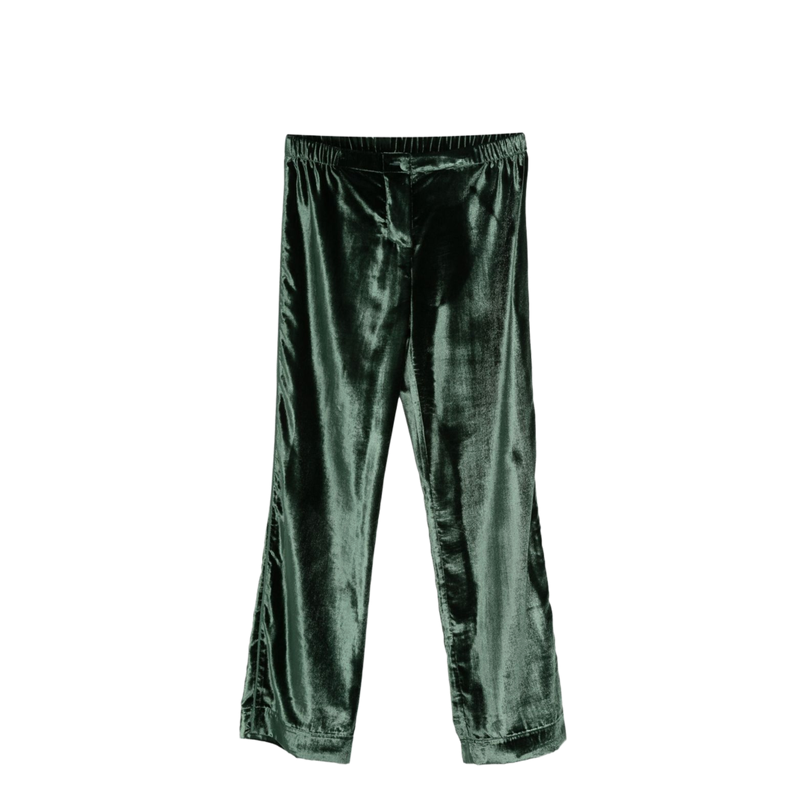 Velvet High-Waisted Trousers