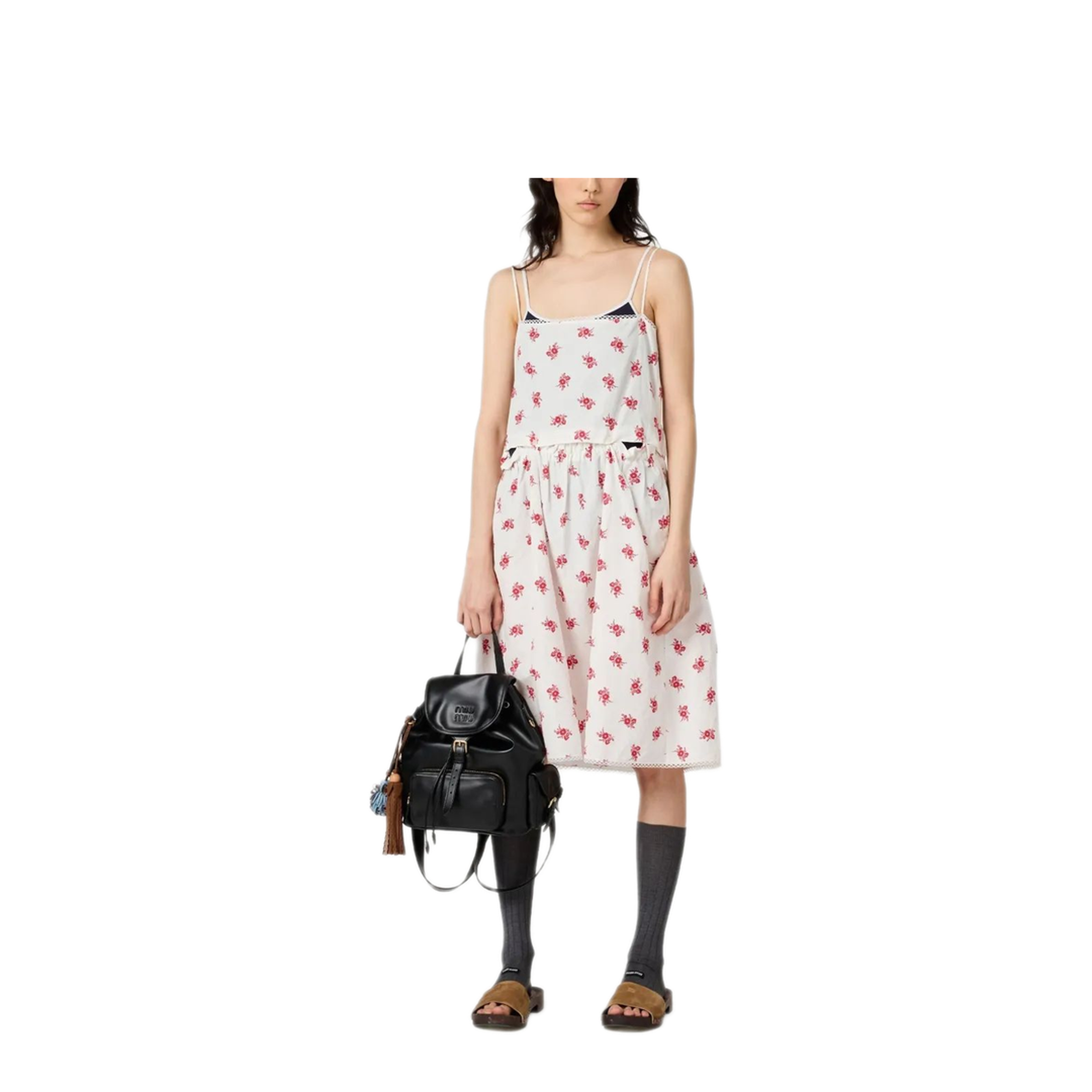 MAYFEYR - Miu Miu - Flame Poplin Dress - MF5910SOOO17O3F0970