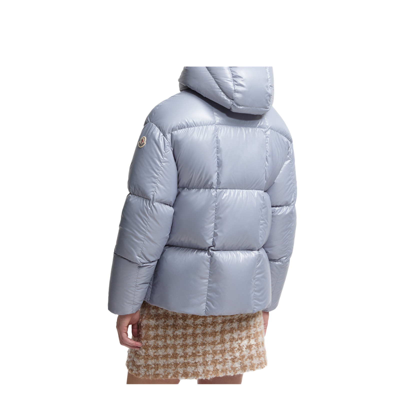 Light Blue Parana Hooded Short Down Jacket