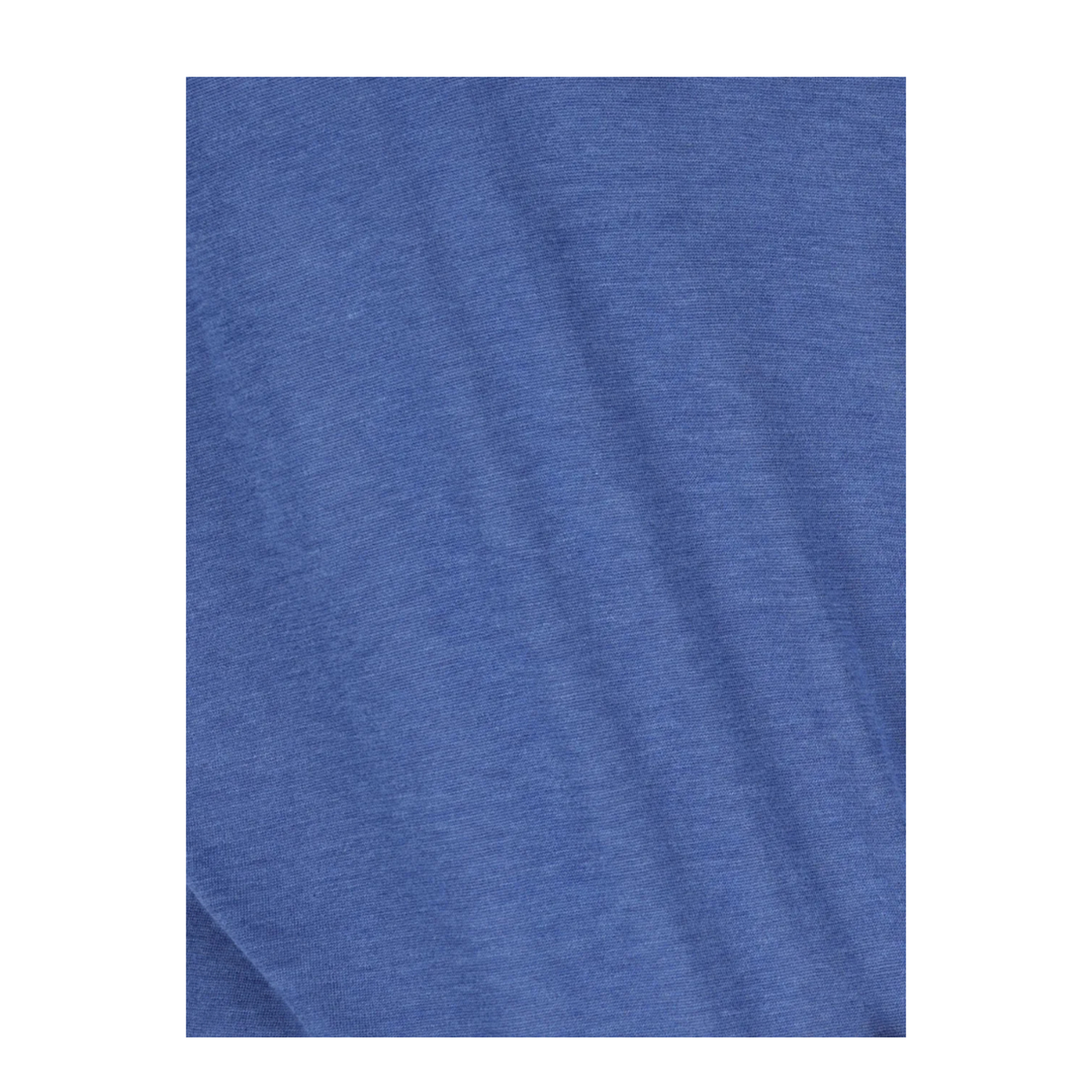 Blue Silk Blend Polo Shirt