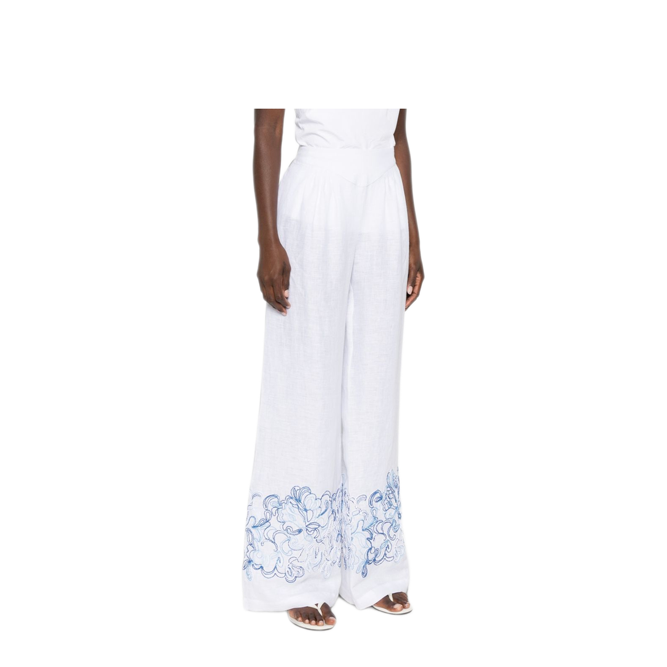 MAYFEYR - Ermanno Scervino - Trousers White - D484P308ZQRR4814