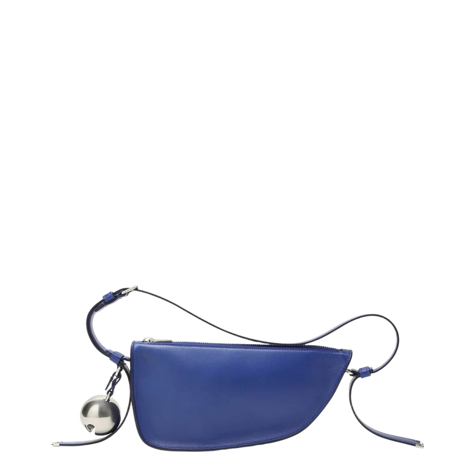 Medium Shield Blue Leather Bag
