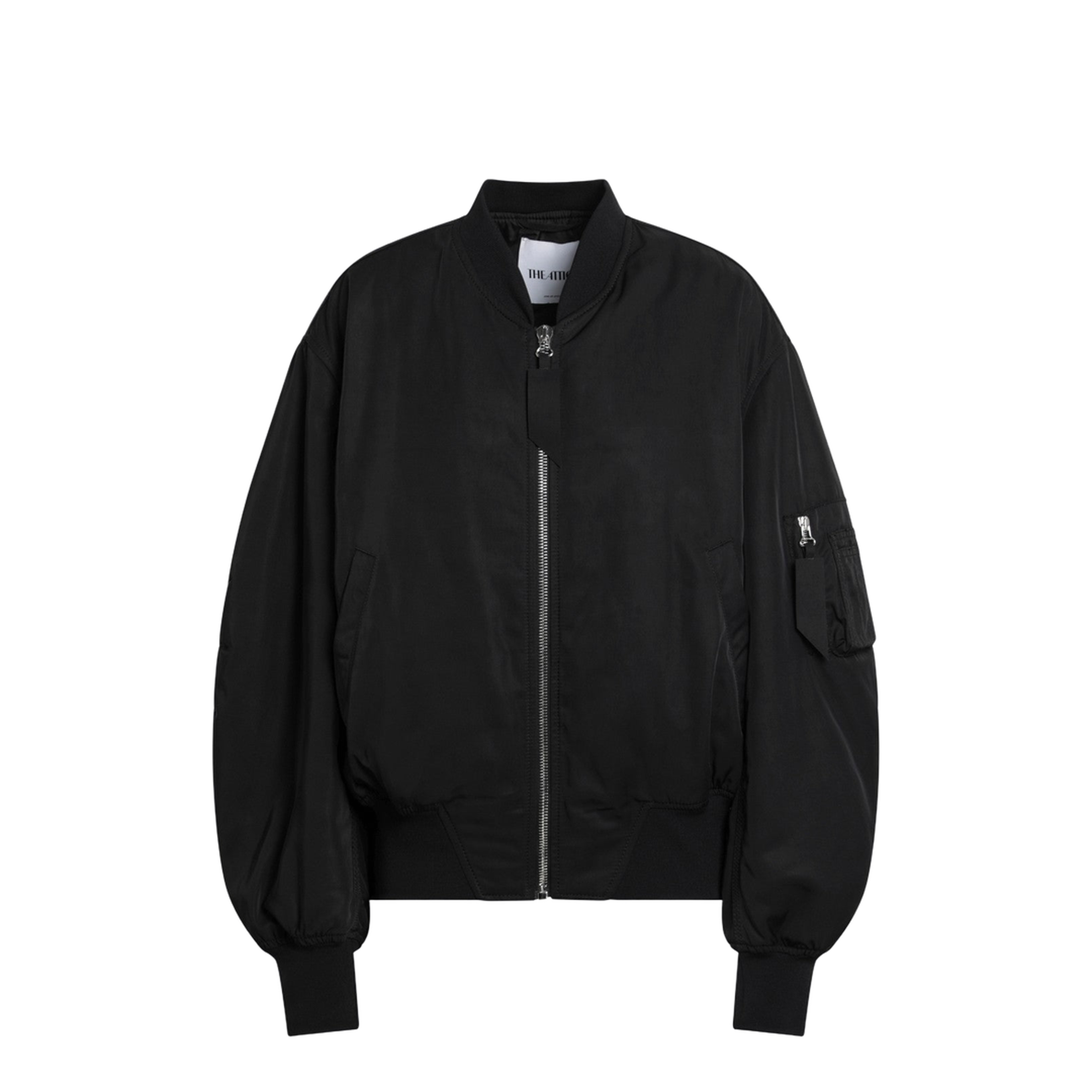 MAYFEYR - The Attico - Black Zip Bomber Jacket - 260WCB0007PLL001AA100