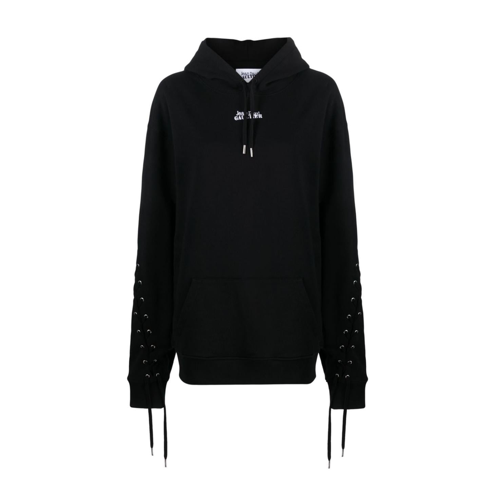 Logo Cotton Hoodie - Black