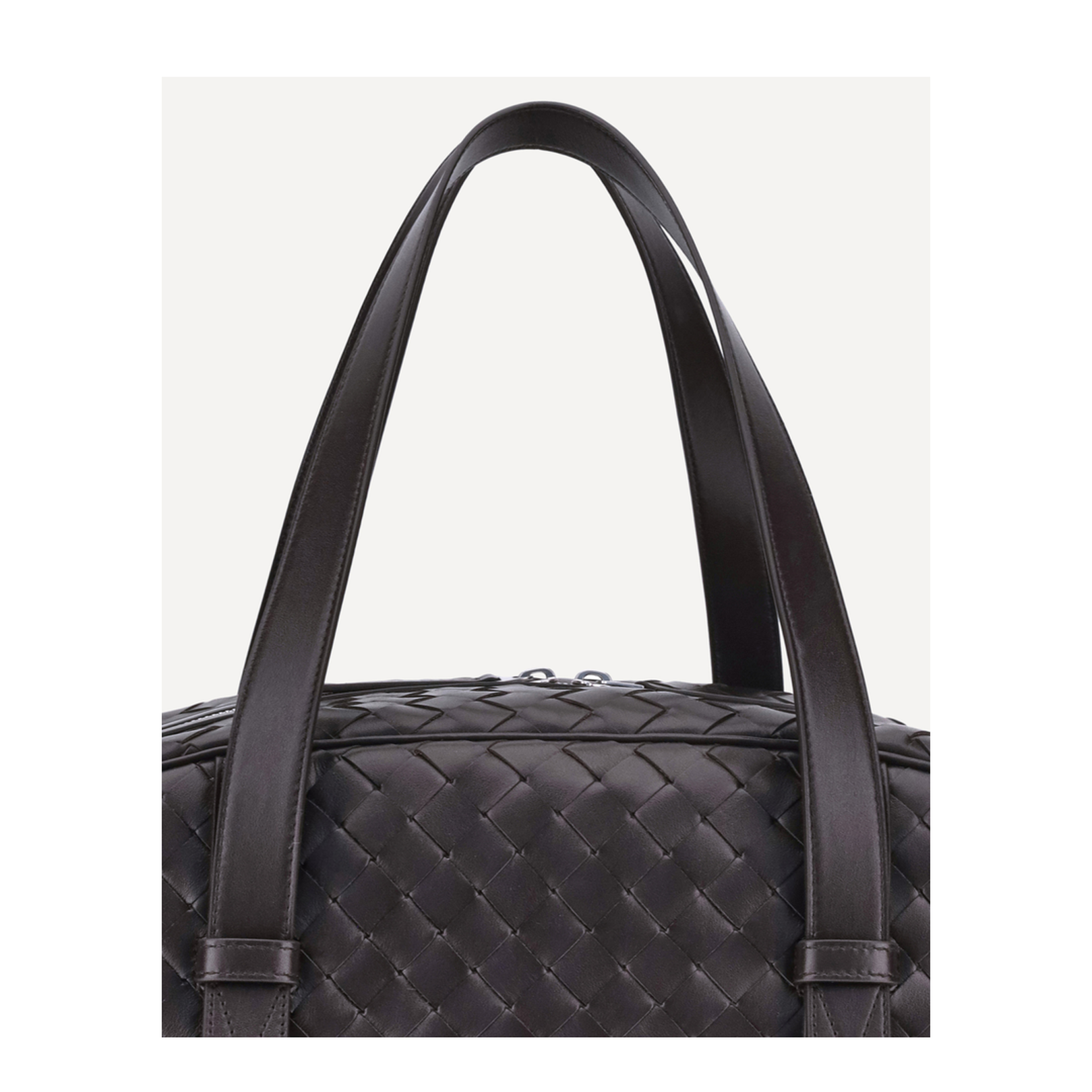 Intrecciato Leather Duffel Bags - Black