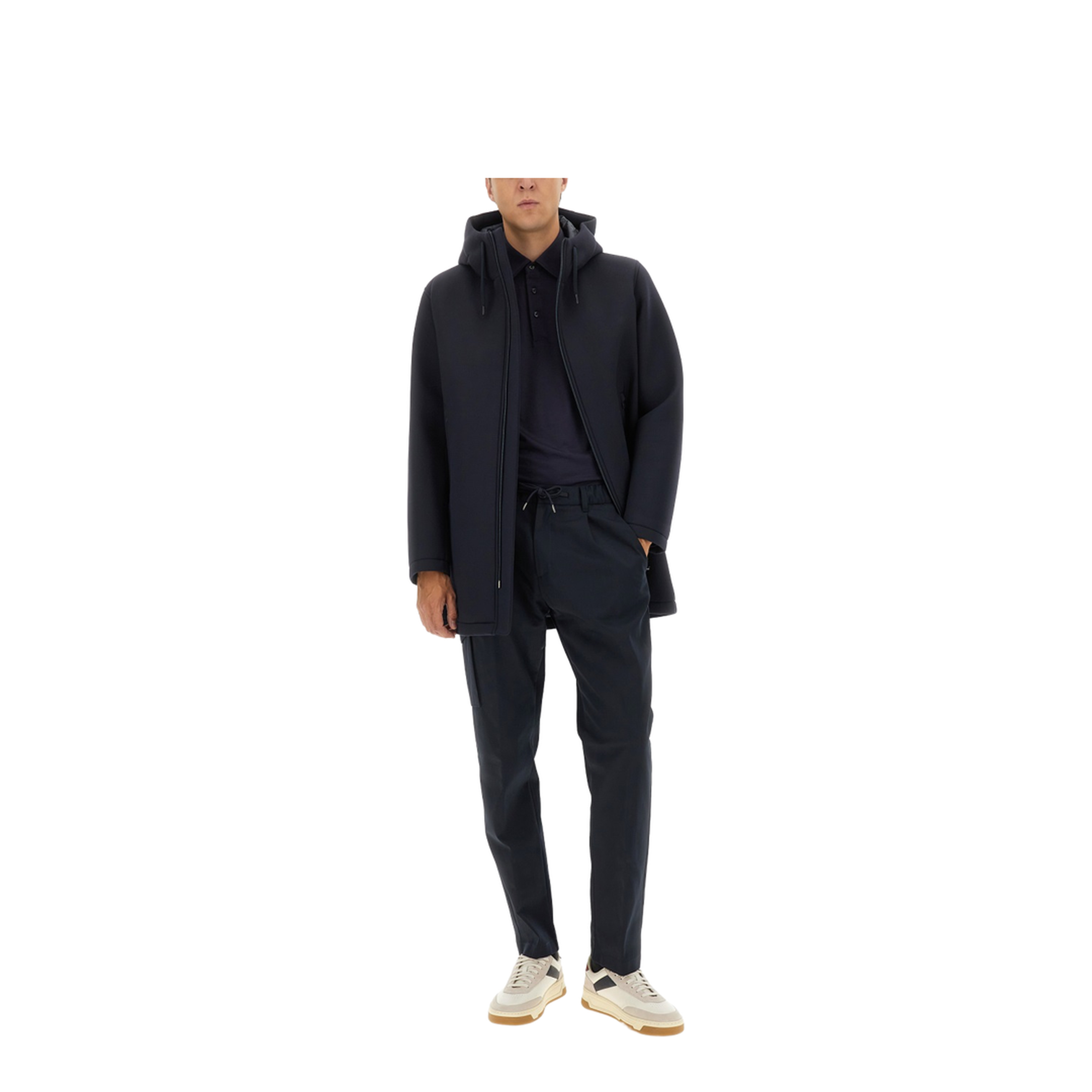 Long Parka in Three Layers Scuba