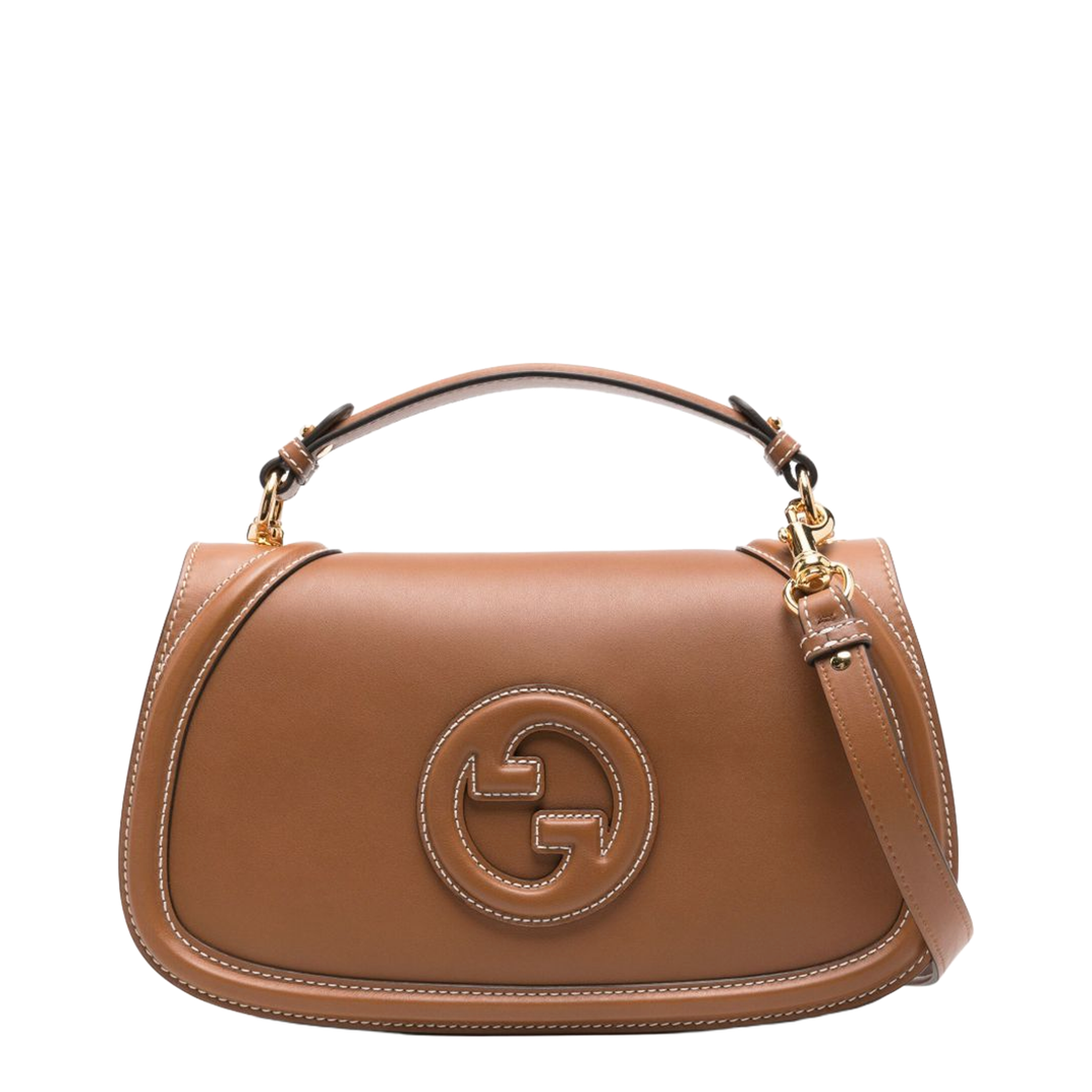 Blondie Large Leather Top Handle Bag - Tan