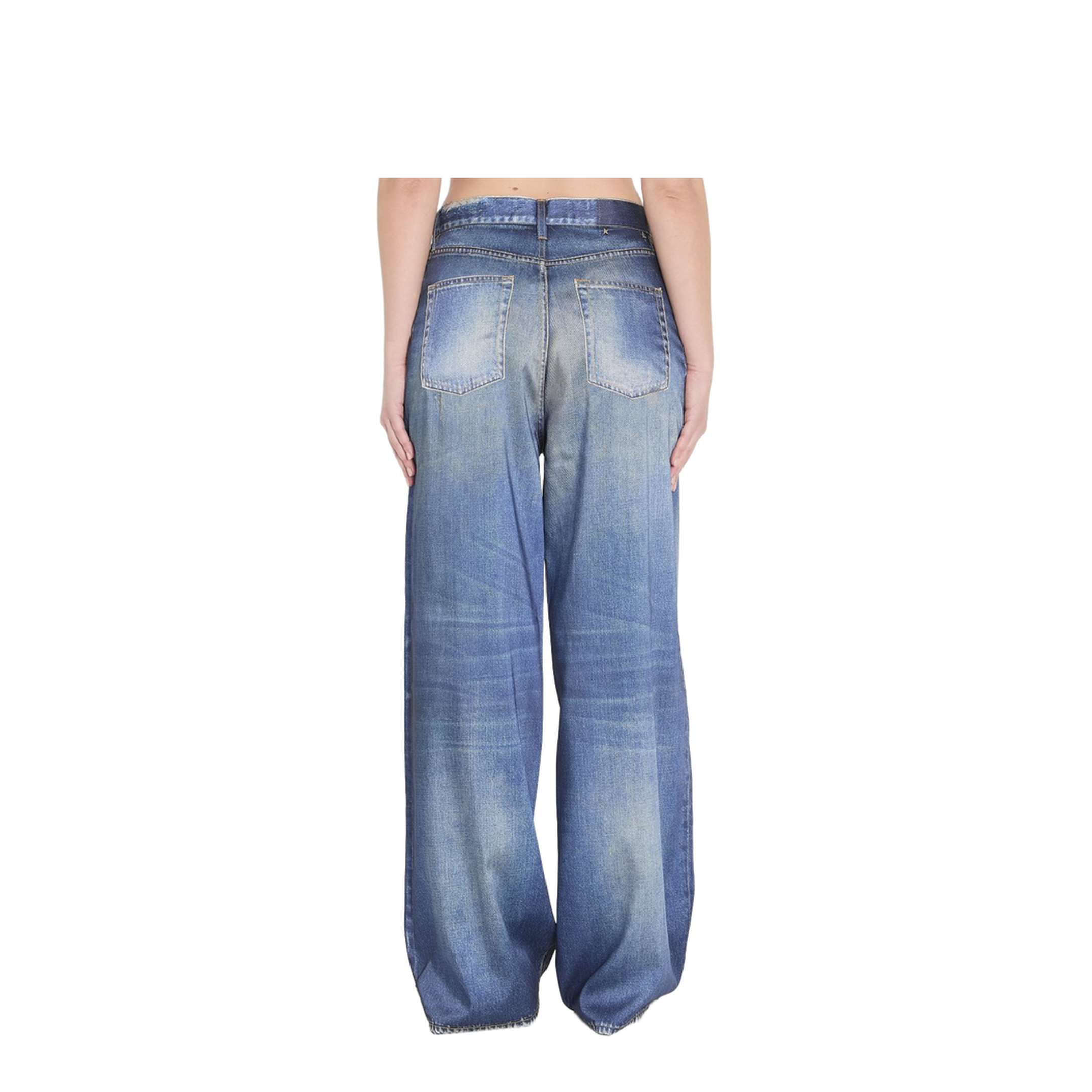 Printed Pants Jeans Effect