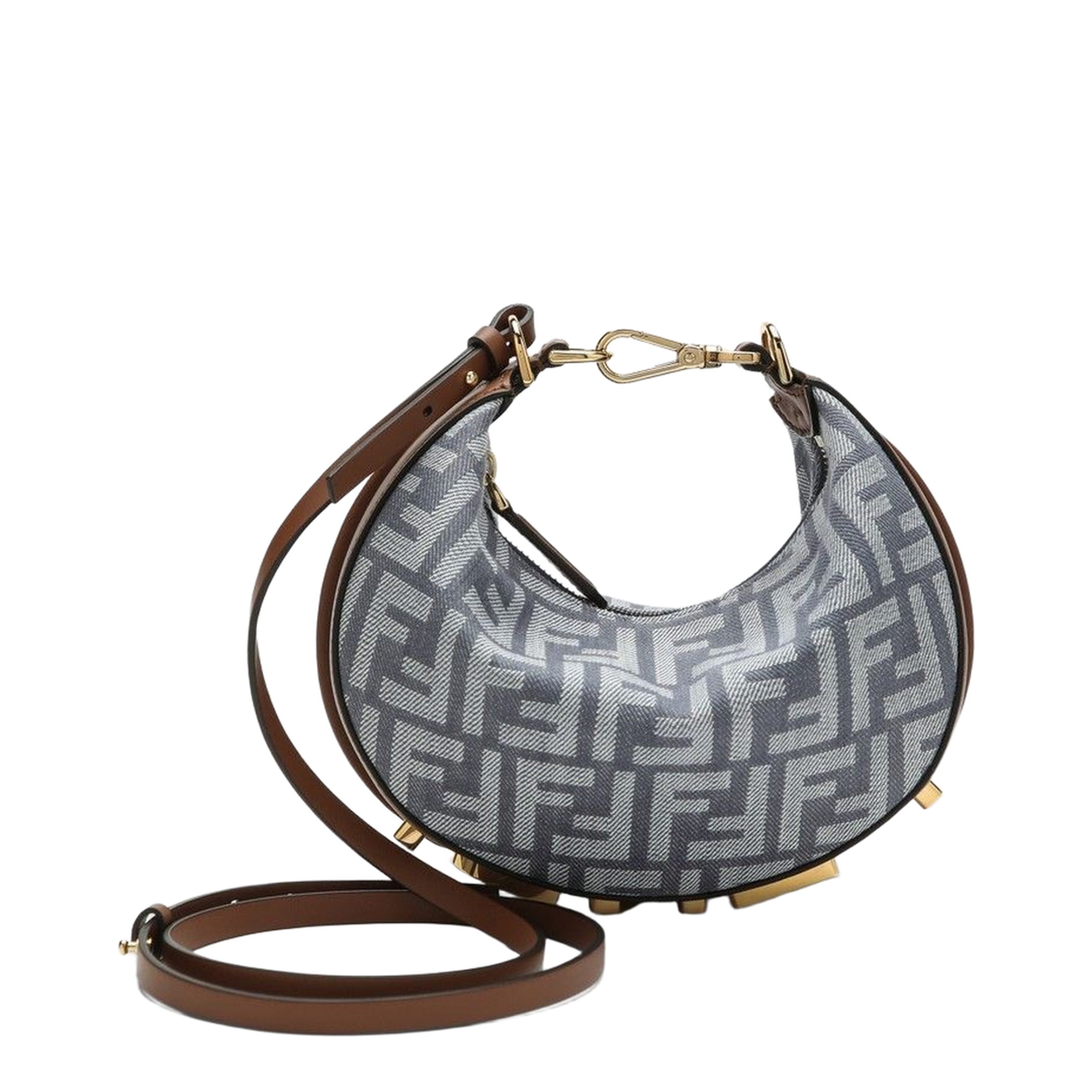 Fendigraphy Mini Denim Shoulder Bags - Blue