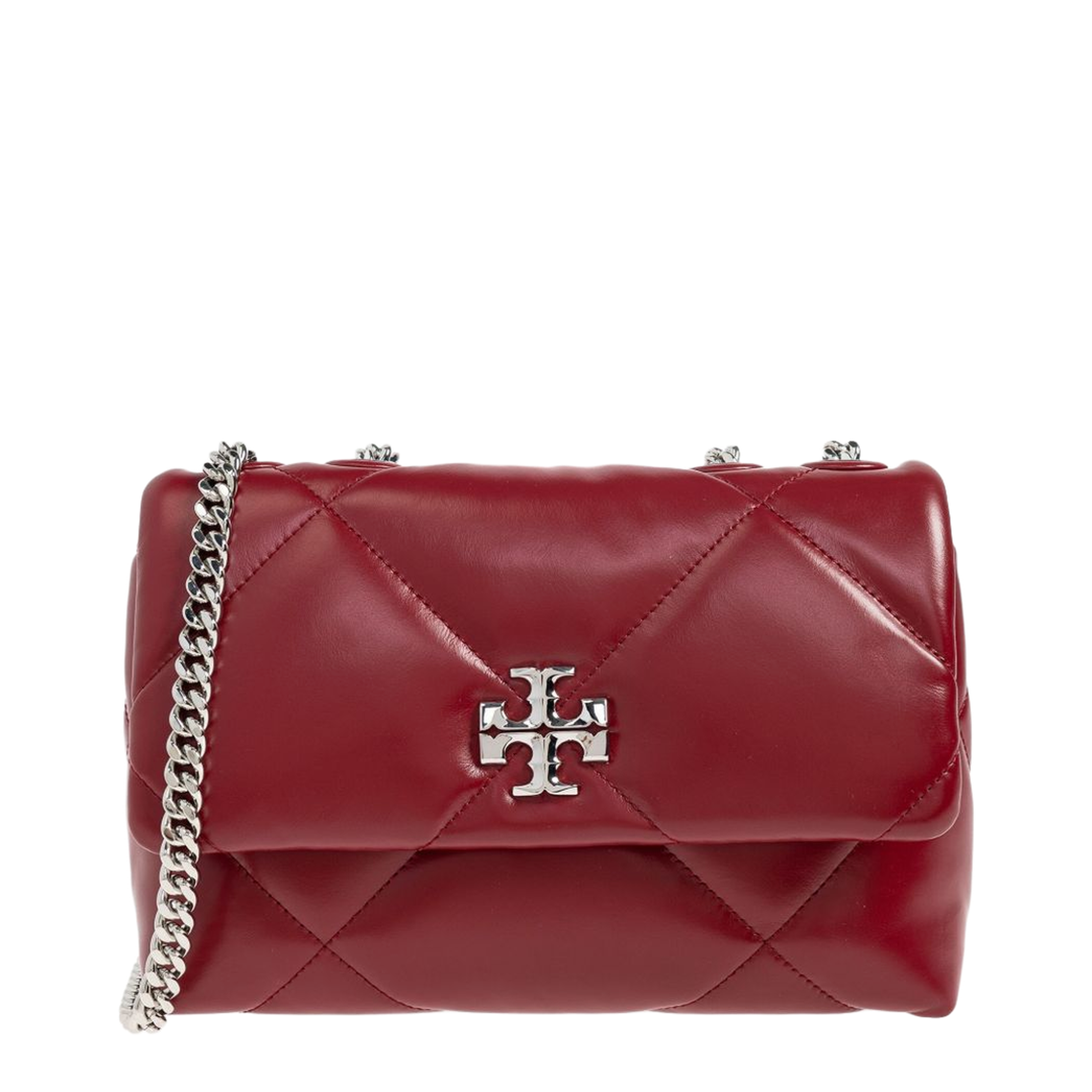 Kira Small Calf Leather Shoulder Bag - Dark Carmine
