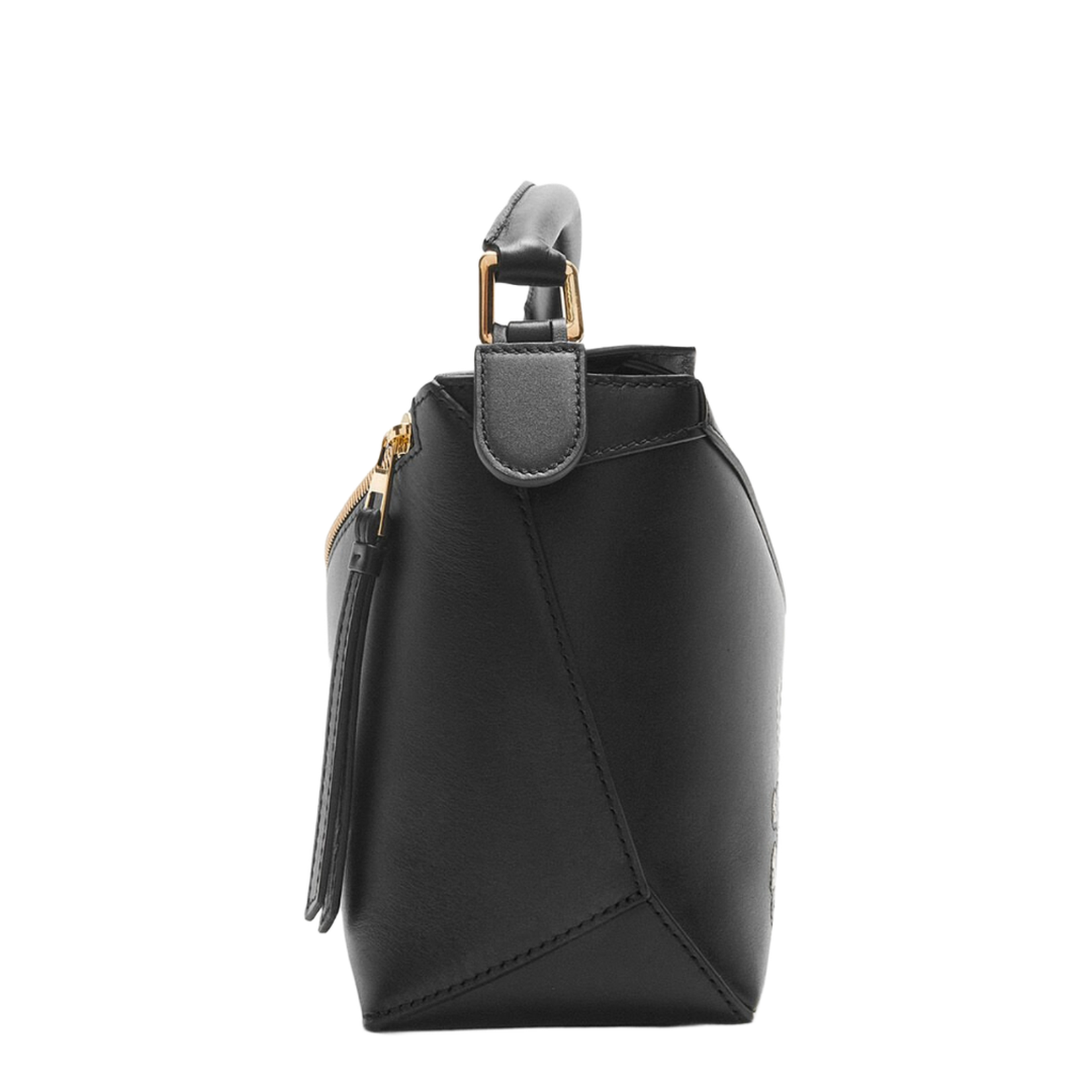 Small Puzzle Edge Bag in Soft Grained Calfskin Black