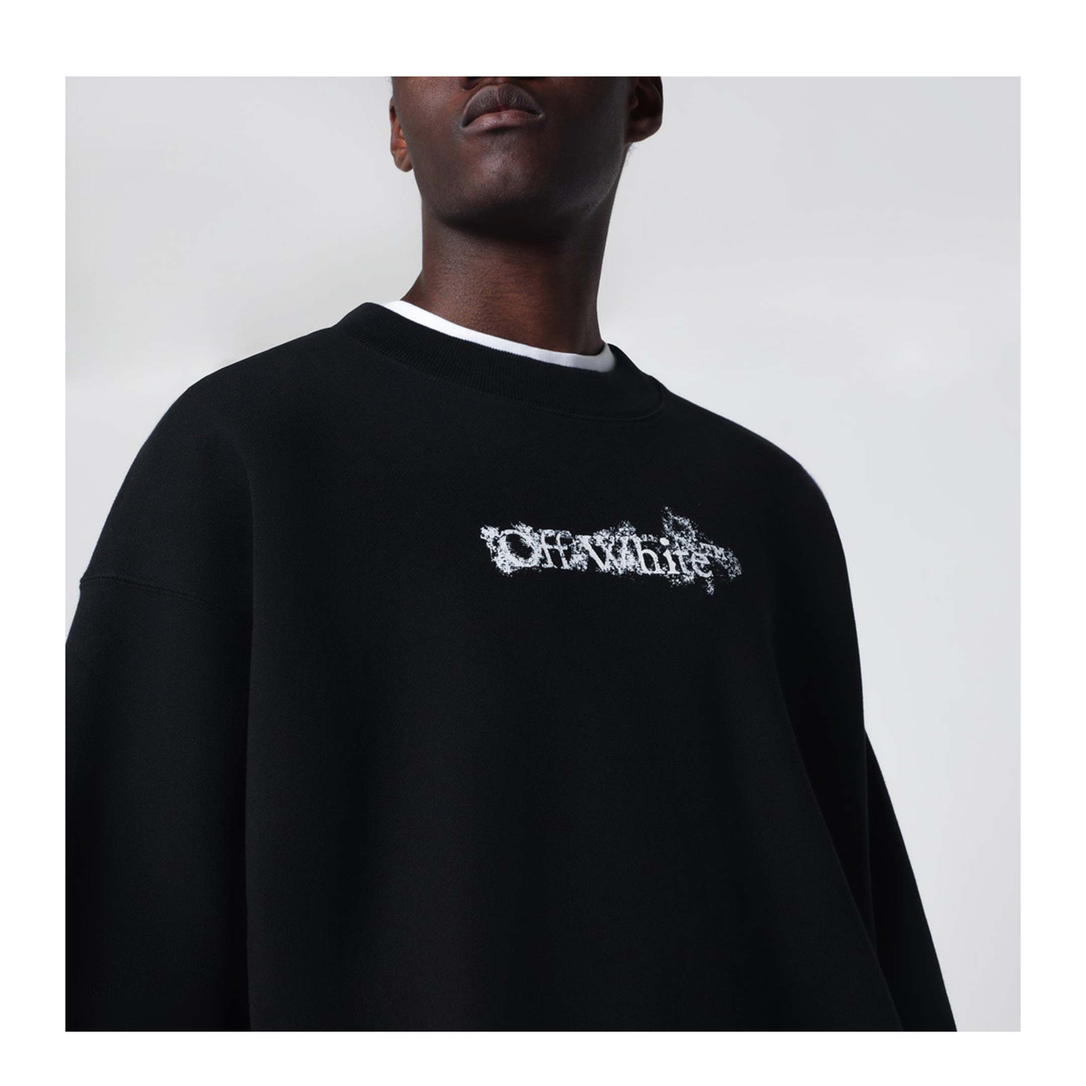 MAYFEYR - - Heraldic Arrow Sweatshirt Black - OMBA054S26FLE0020001