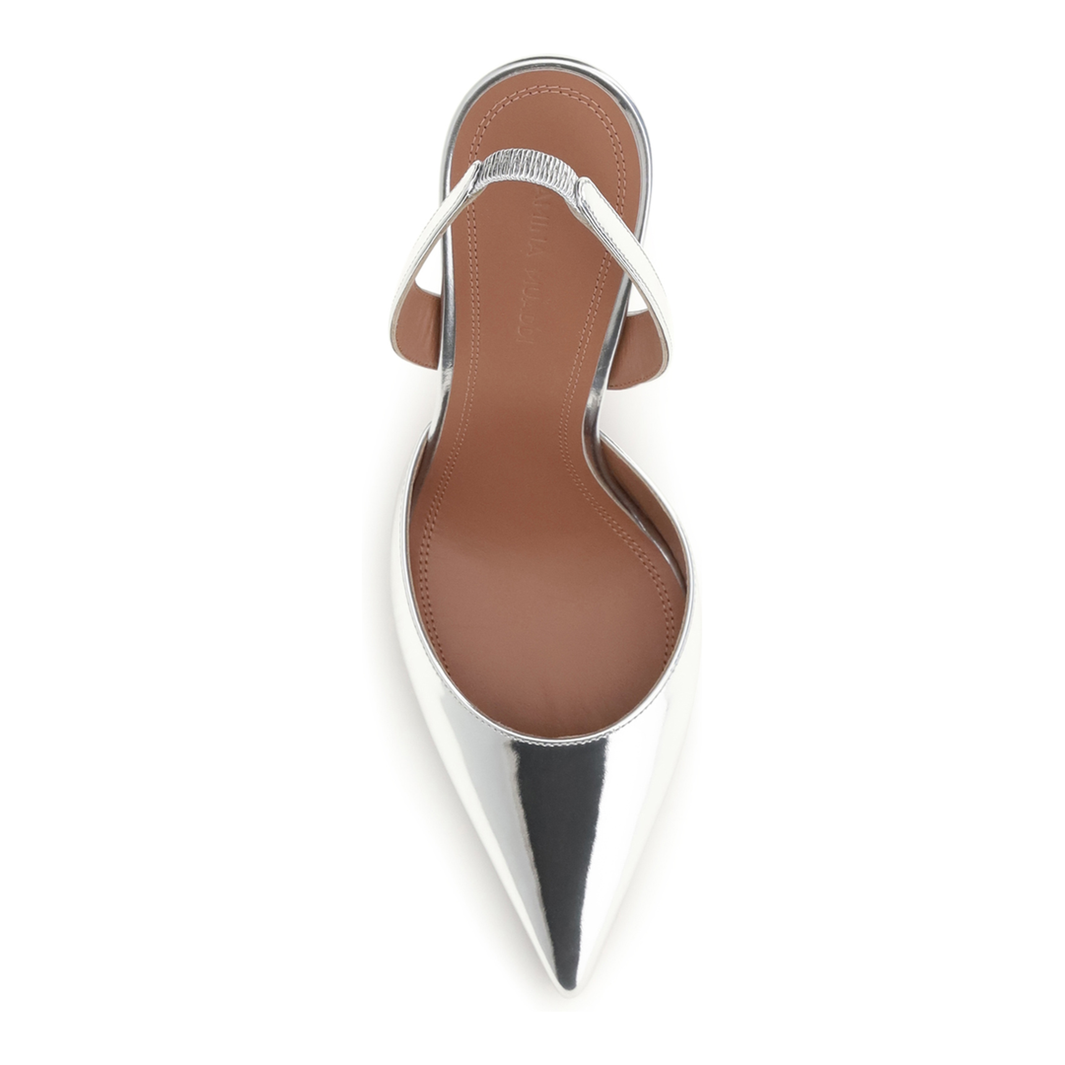 MAYFEYR - Amina Muaddi - Holli Mirror Finish Slingback Pumps - C9S352012HOL