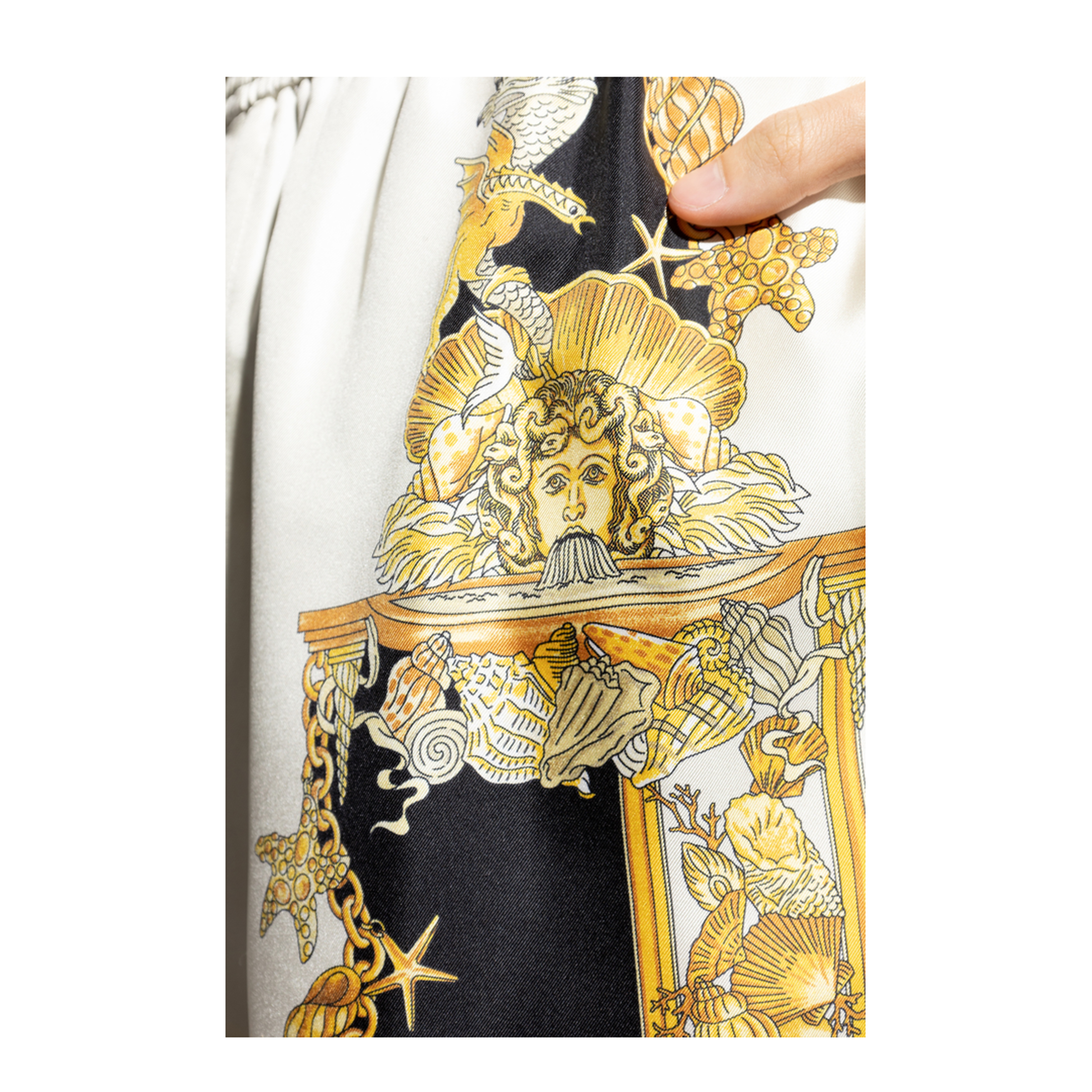 Coral Theatre Print Bermuda Shorts