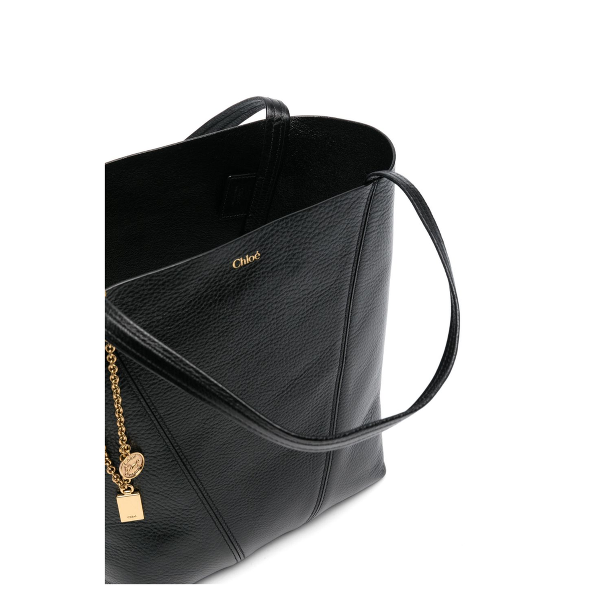 Black Two Flat Shoulder Straps Bag