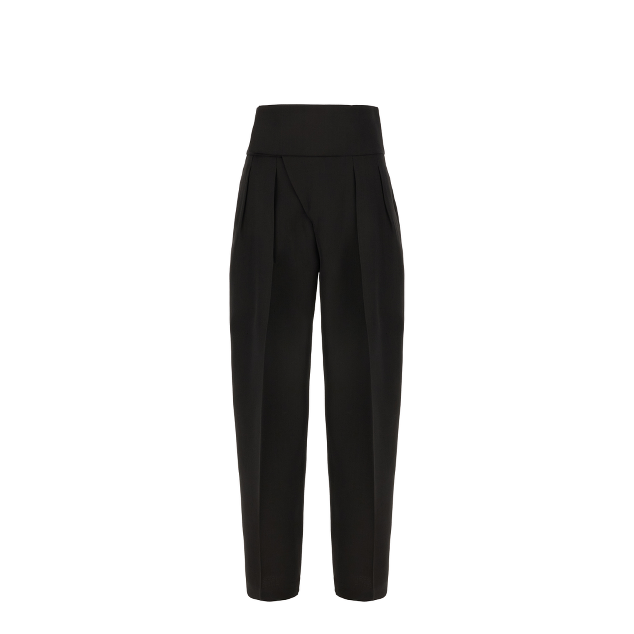 Black Viscose Blend Pants