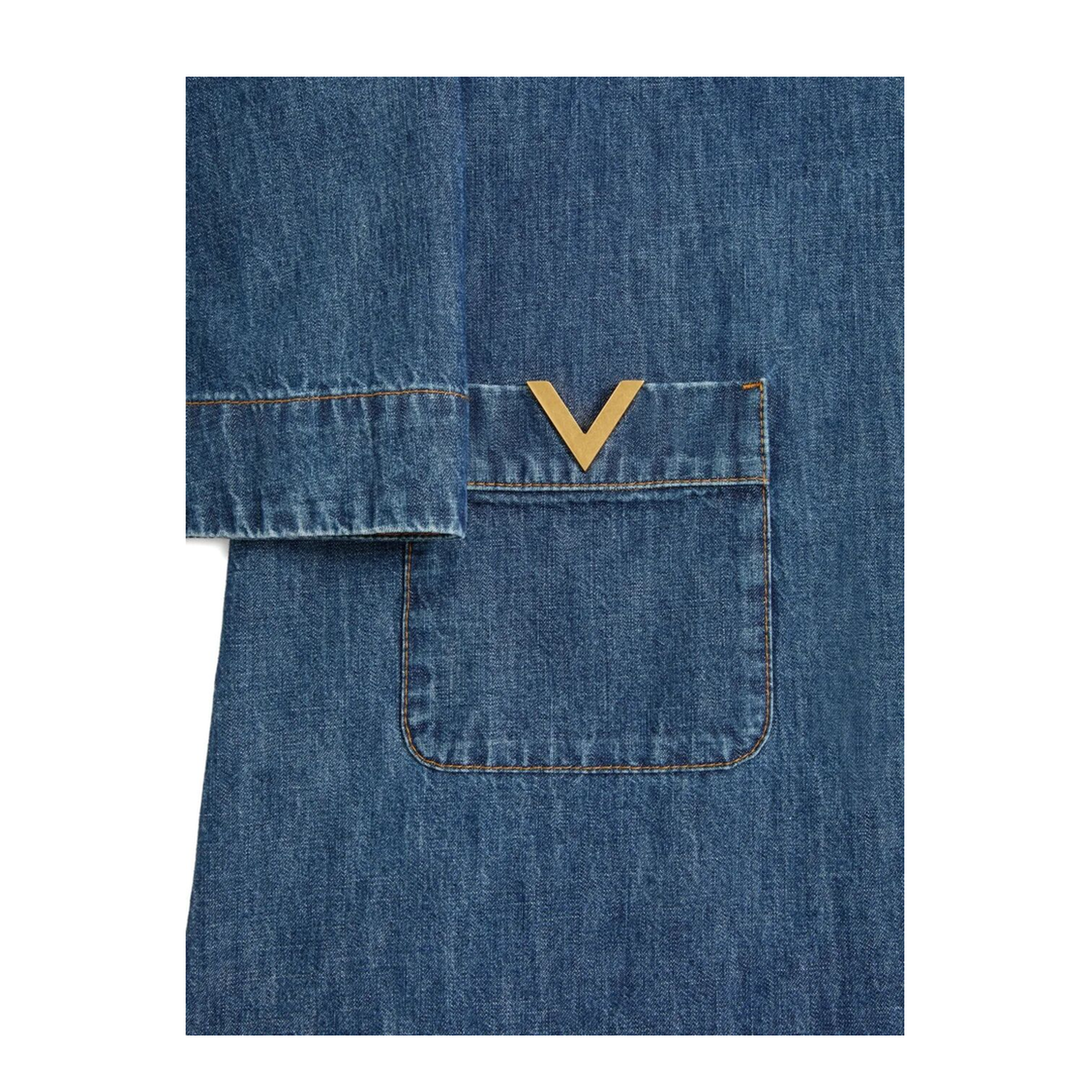 MAYFEYR - Valentino - V-Neck Denim Minidress - BDA03B9YA