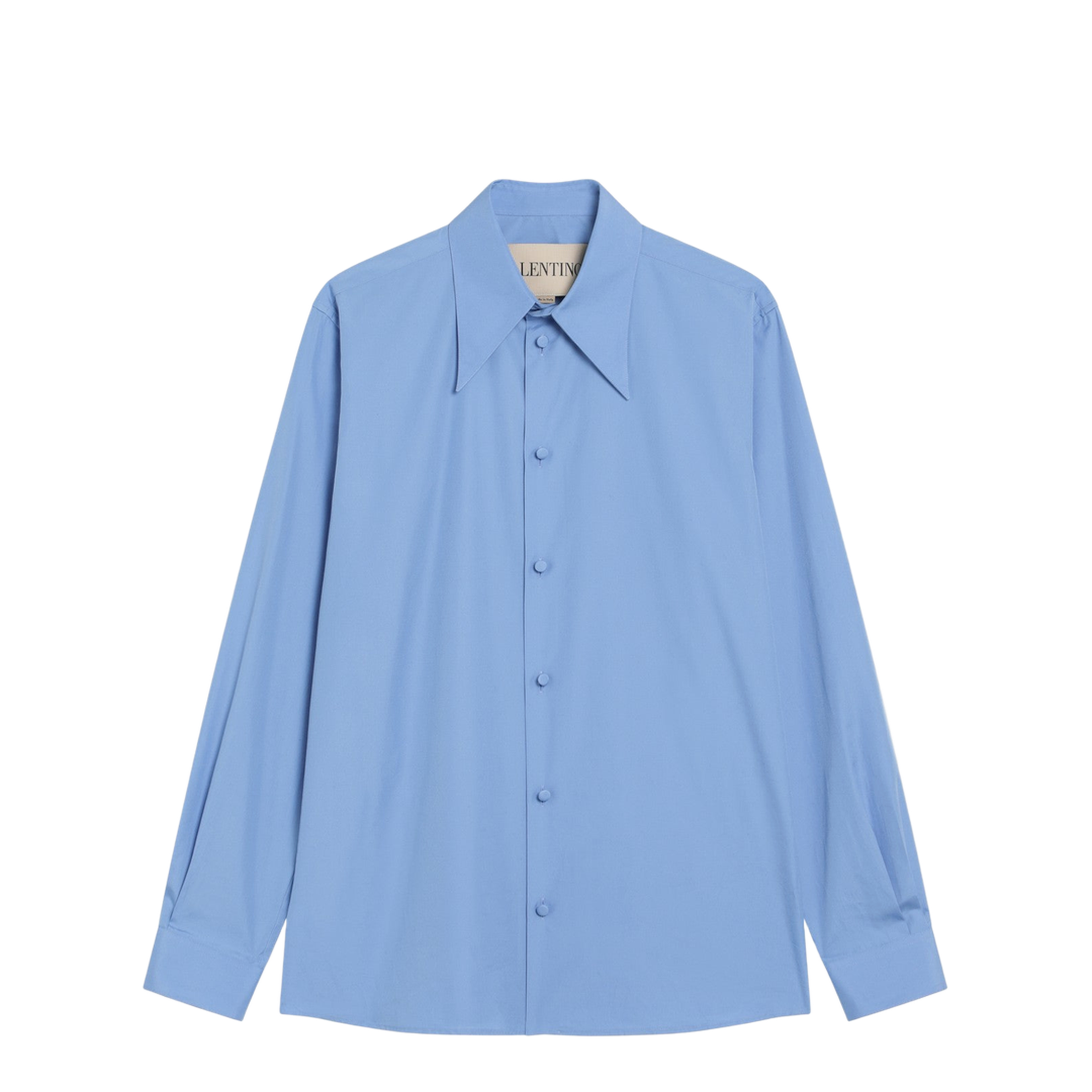 Shirts Light Blue Cotton Poplin