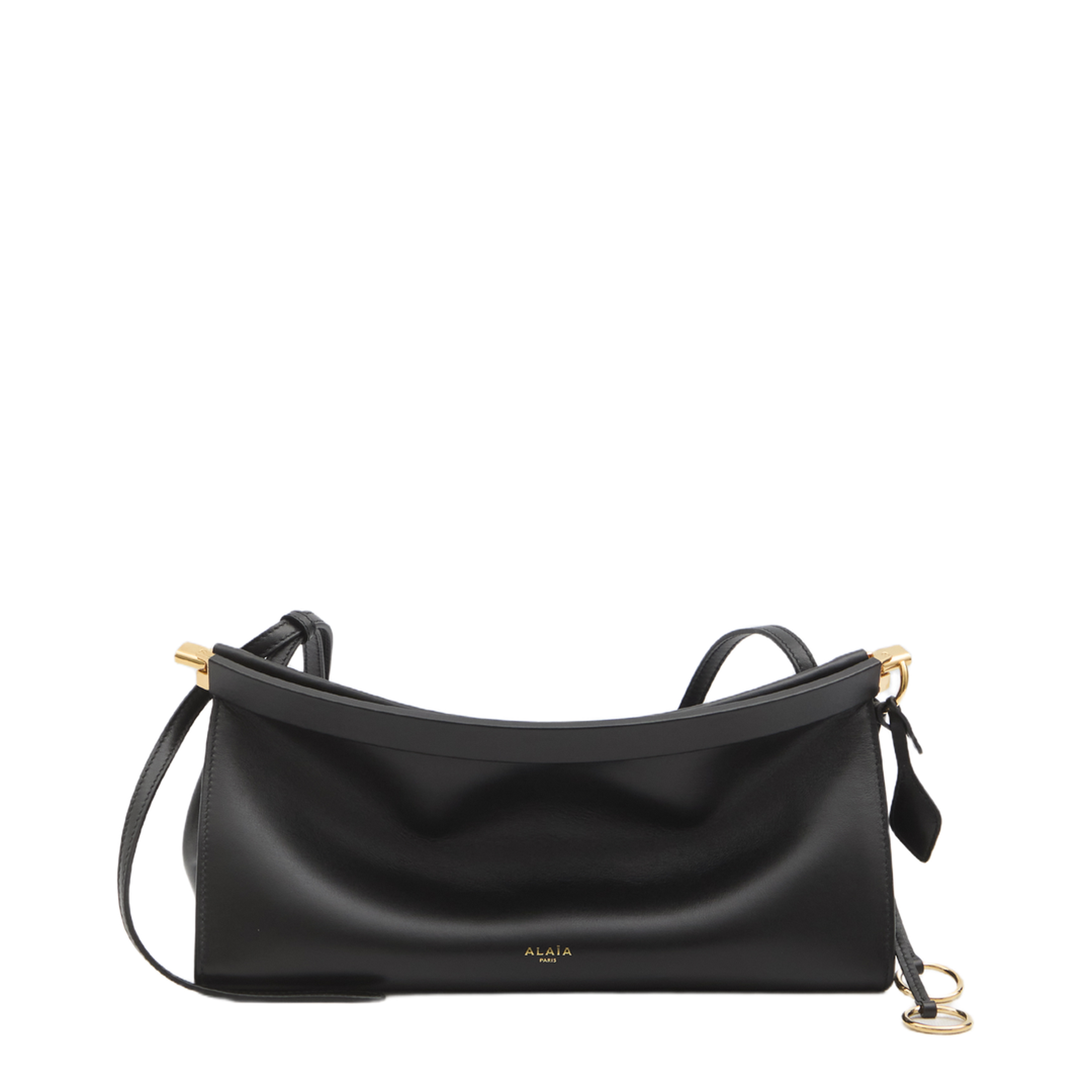 Le Click East West Medium Calfskin Shoulder Bag - Noir