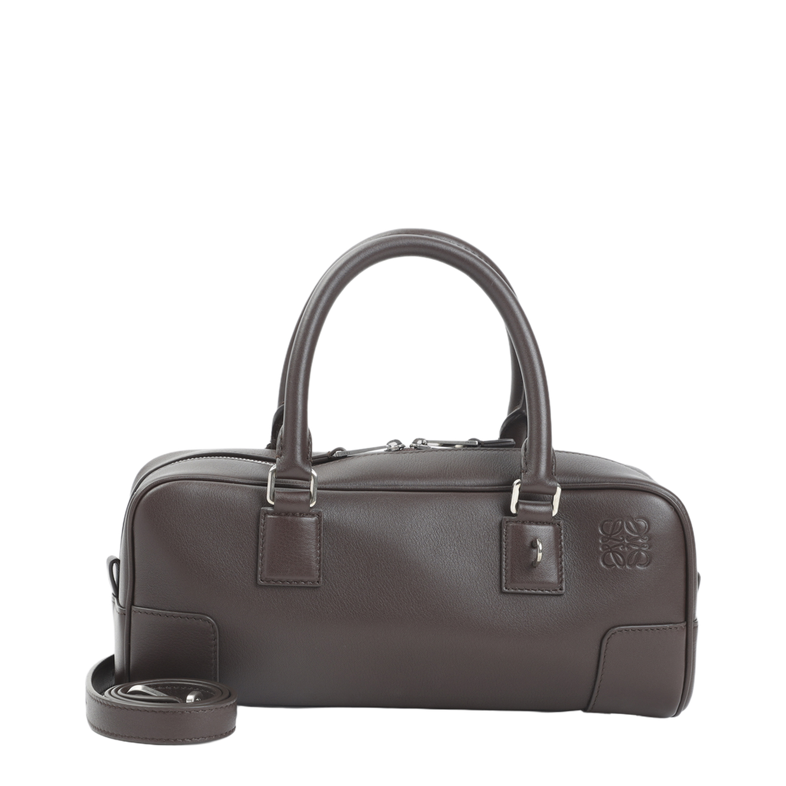 Amazona 23 Cropped Bag in Shiny Calfskin Brown