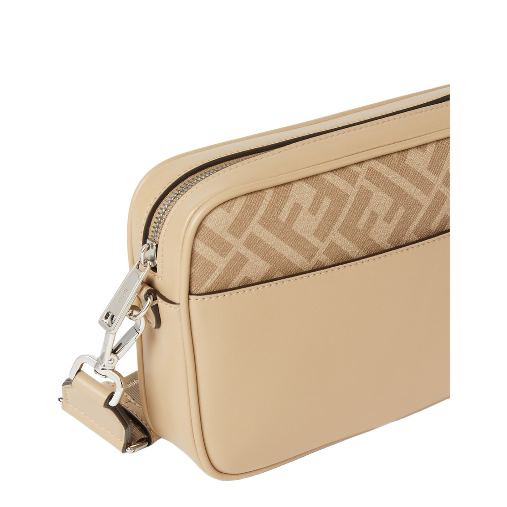 Squared Camera Case Fabric Beige