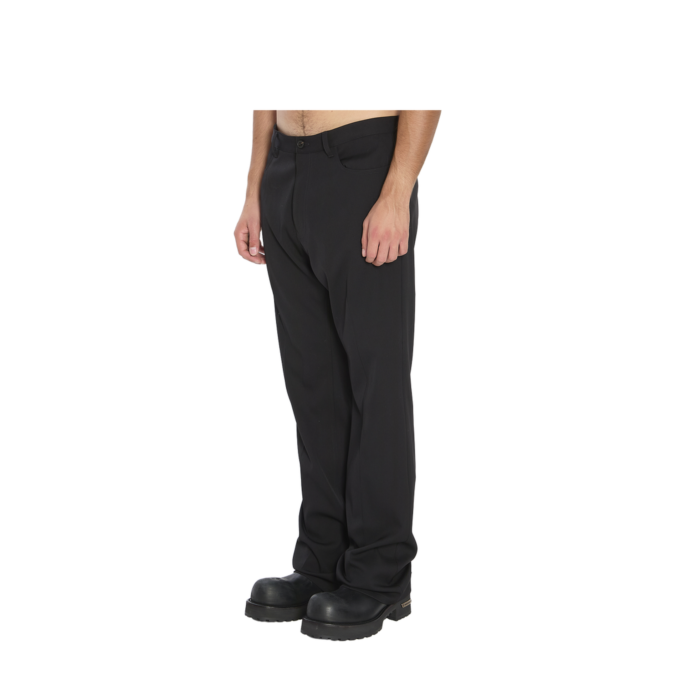 Black Straight Tailored Pants